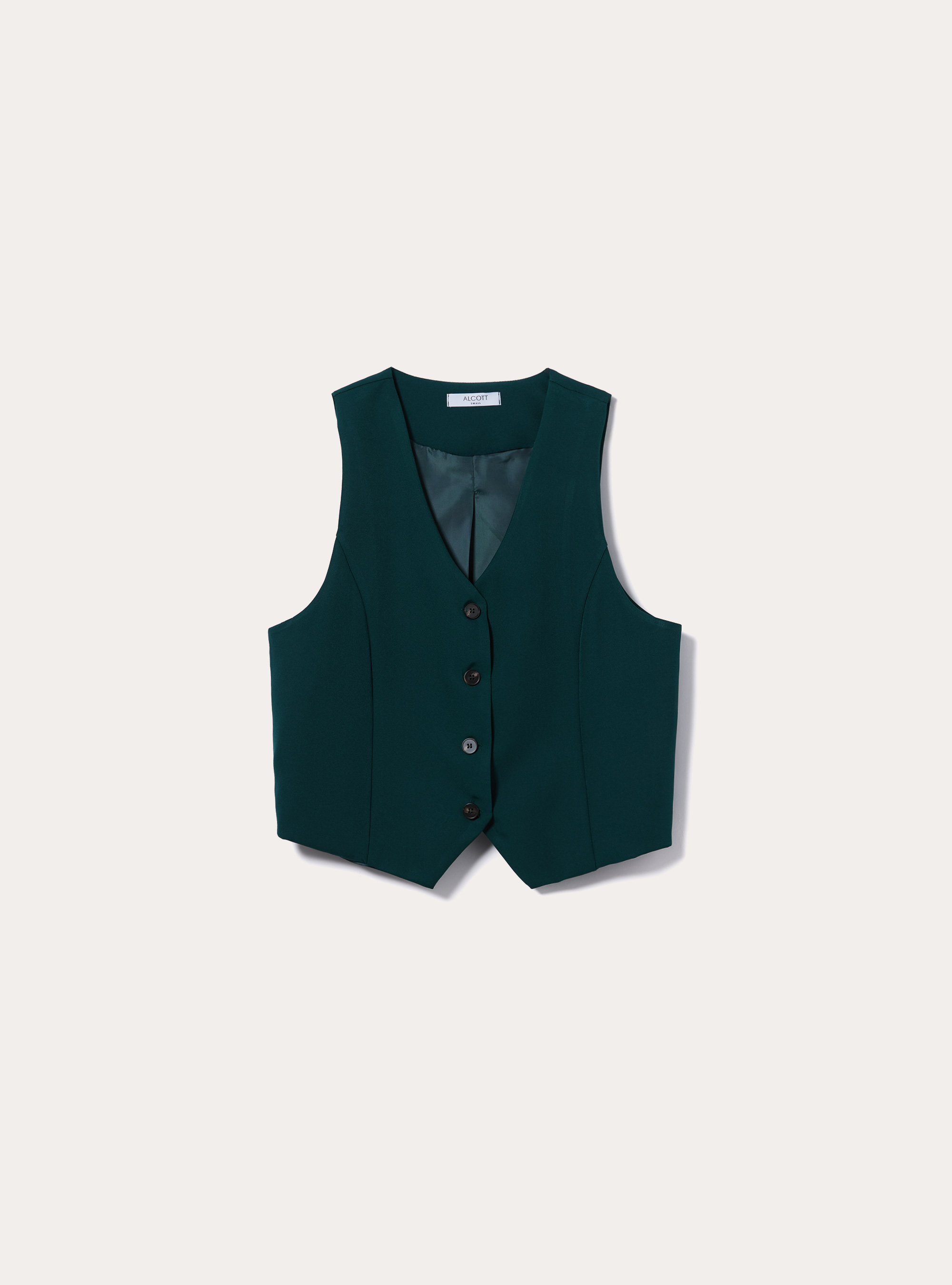 Tailored vest, GN1 GREEN DARK