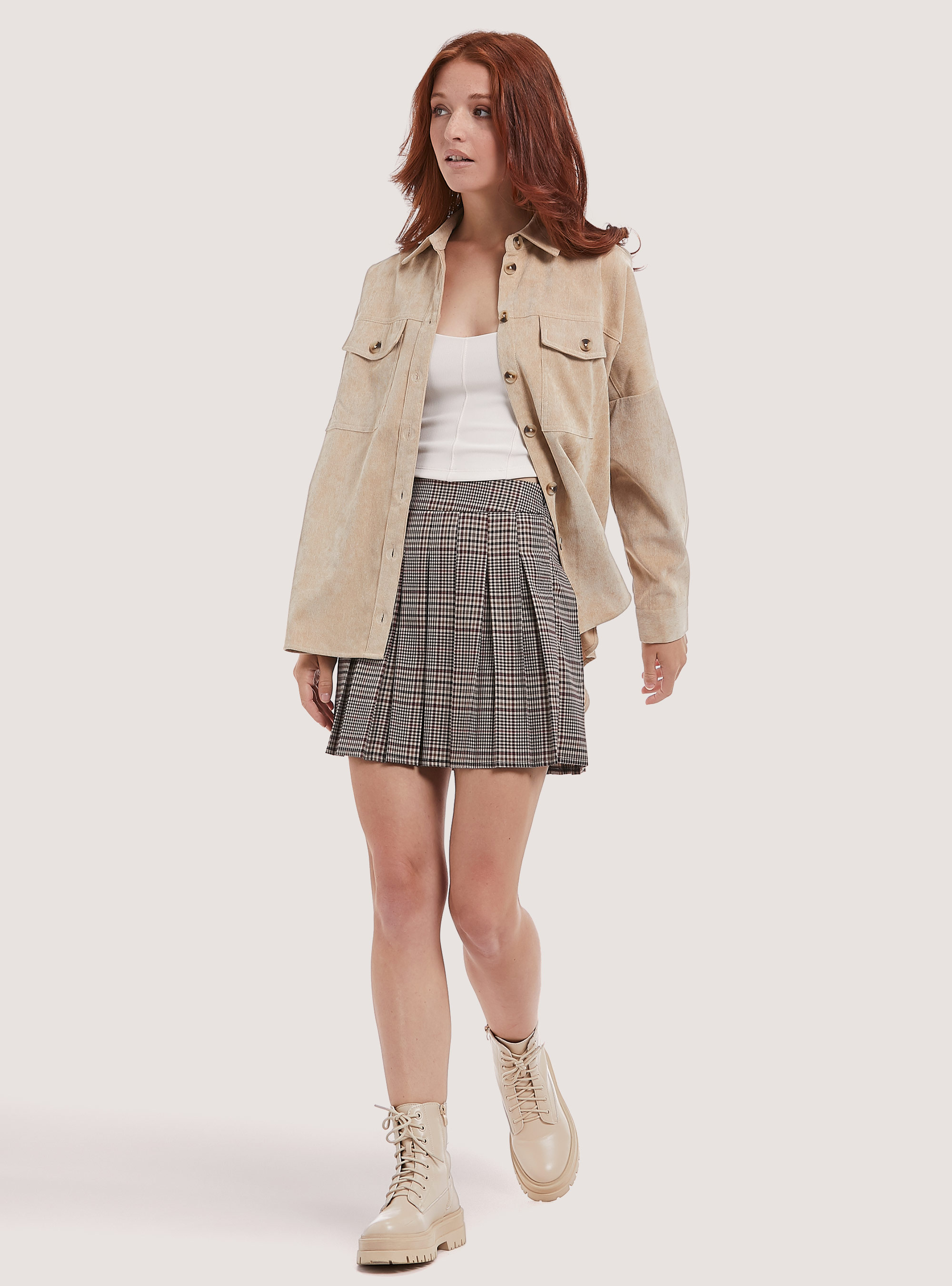 Veste de chemise en velours cotelé, TB2 TOBACCO MEDIUM