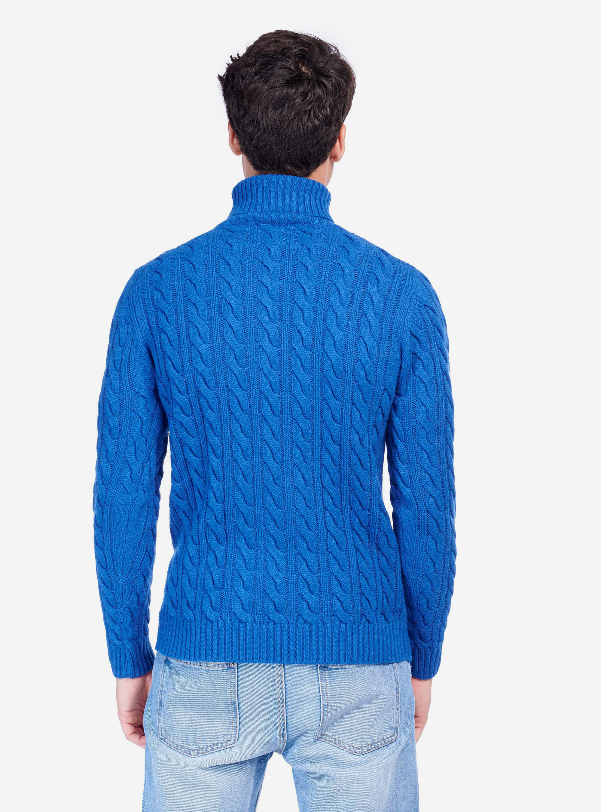 JERSEY DE CUELLO ALTO, AZUL CELESTE
