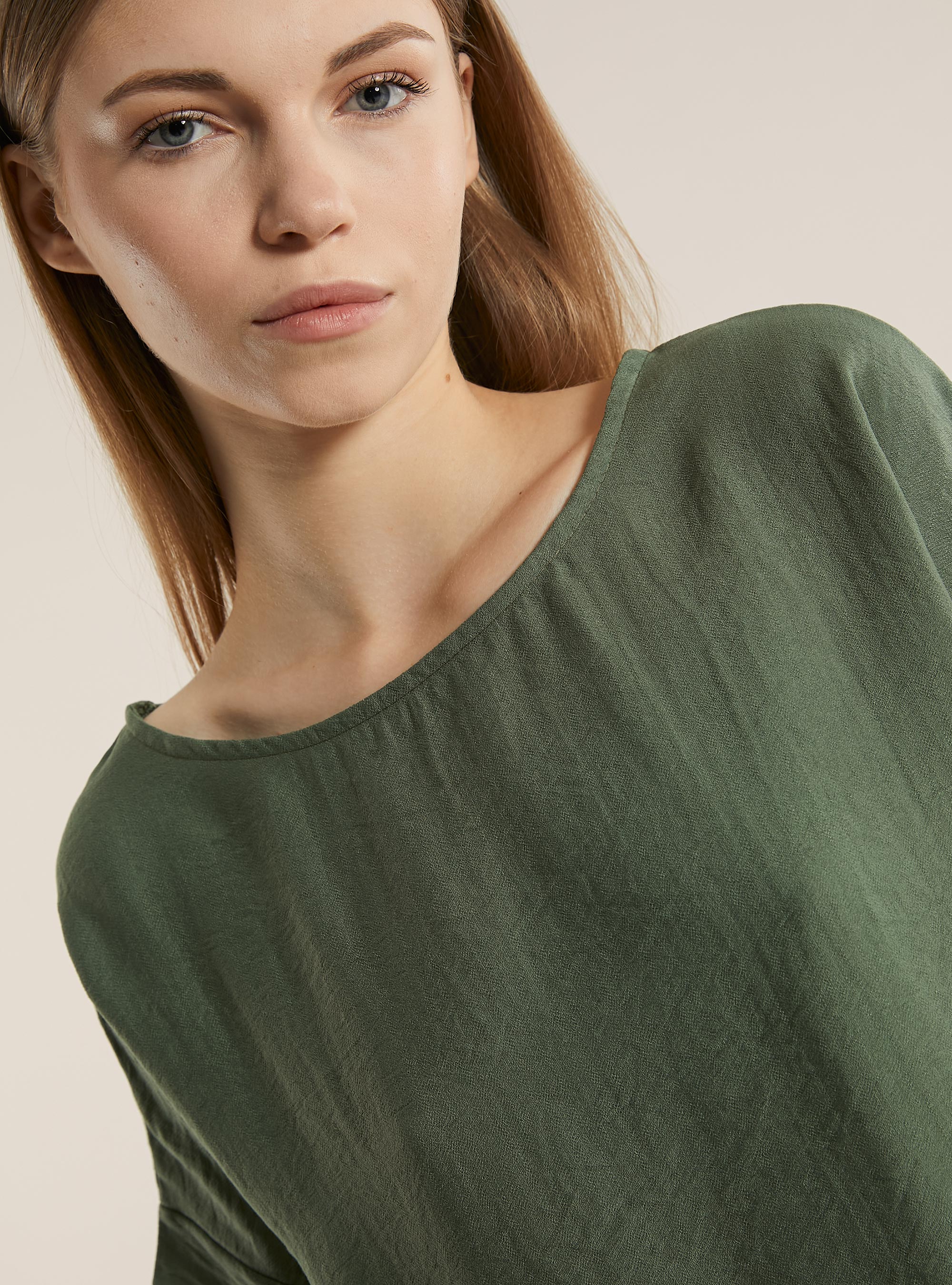 Blusa in canneté in tinta unita, KY2 KAKY MEDIUM