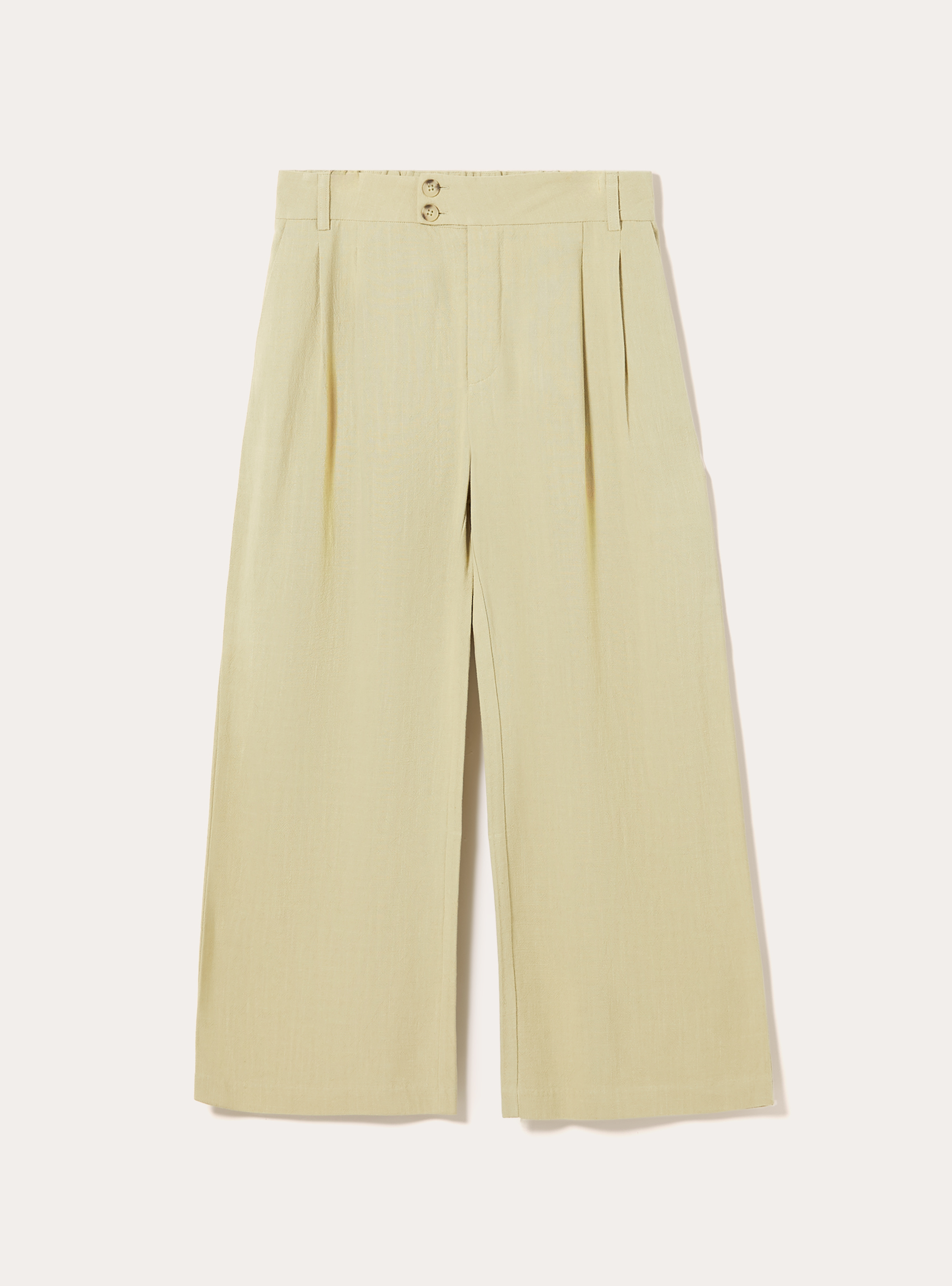 Linen blend wide leg pants, KY3 KAKY LIGHT