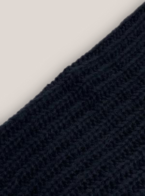 Collo in maglia, BLACK