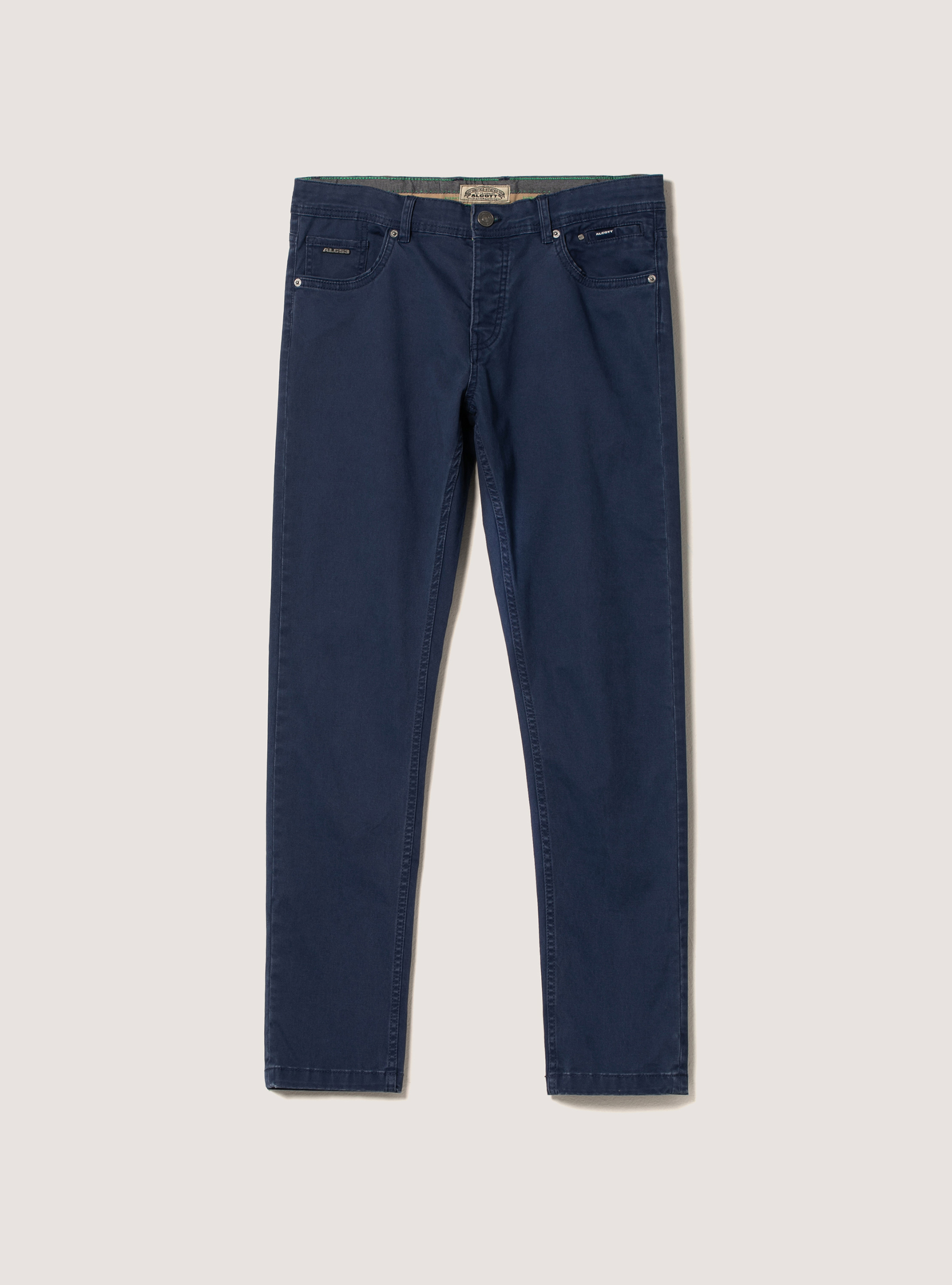 Recycled cotton skinny fit trousers, RY2 ROYALE MEDIUM