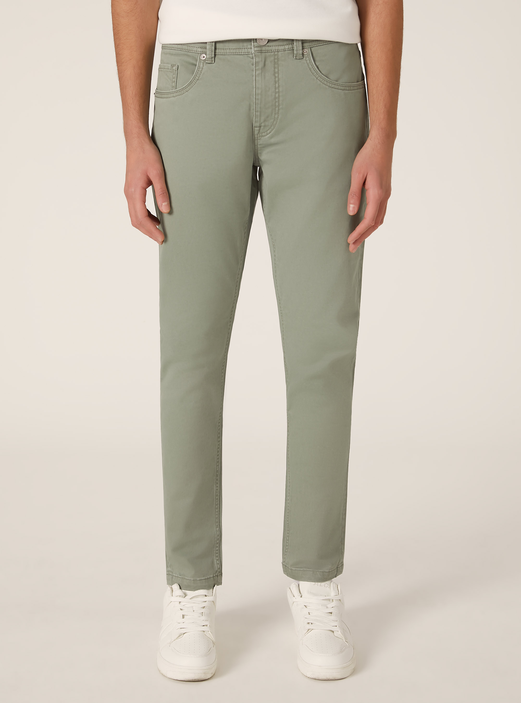 Pantalon skinny en coton, GN2 GREEN MEDIUM