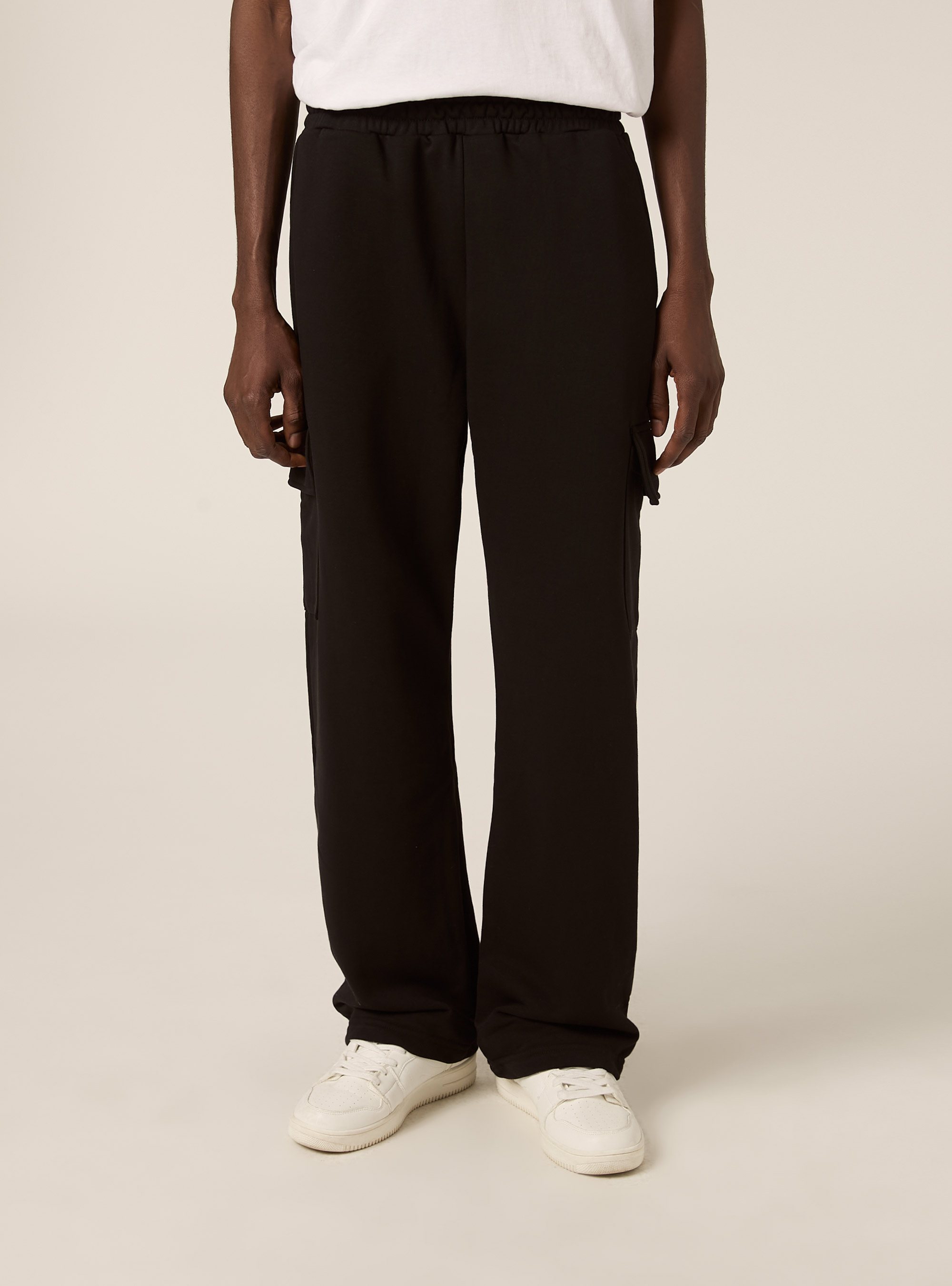 Loose-fit joggers with large pockets, BK1 BLACK