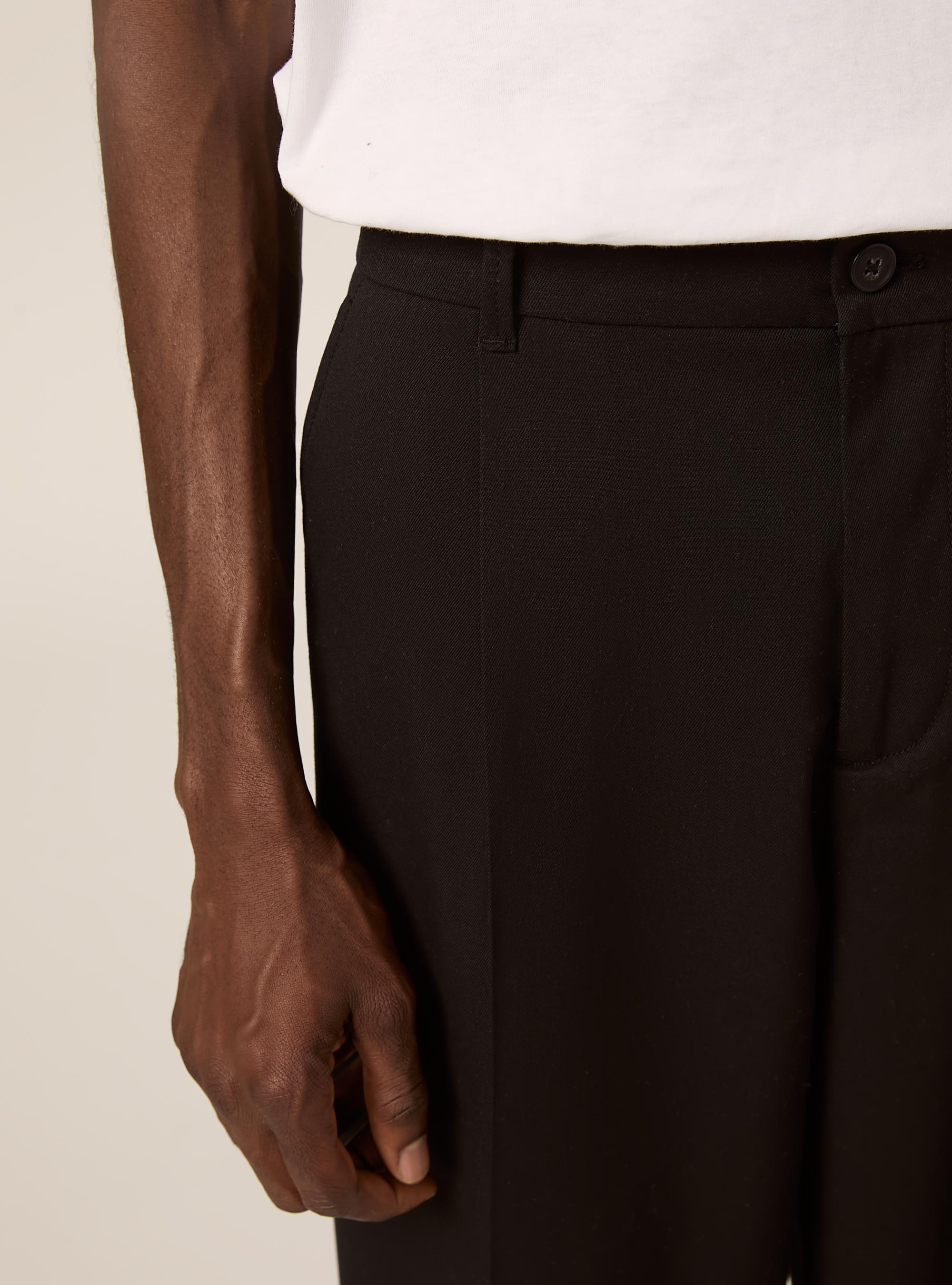 Pantaloni tailored straight, BK1 BLACK