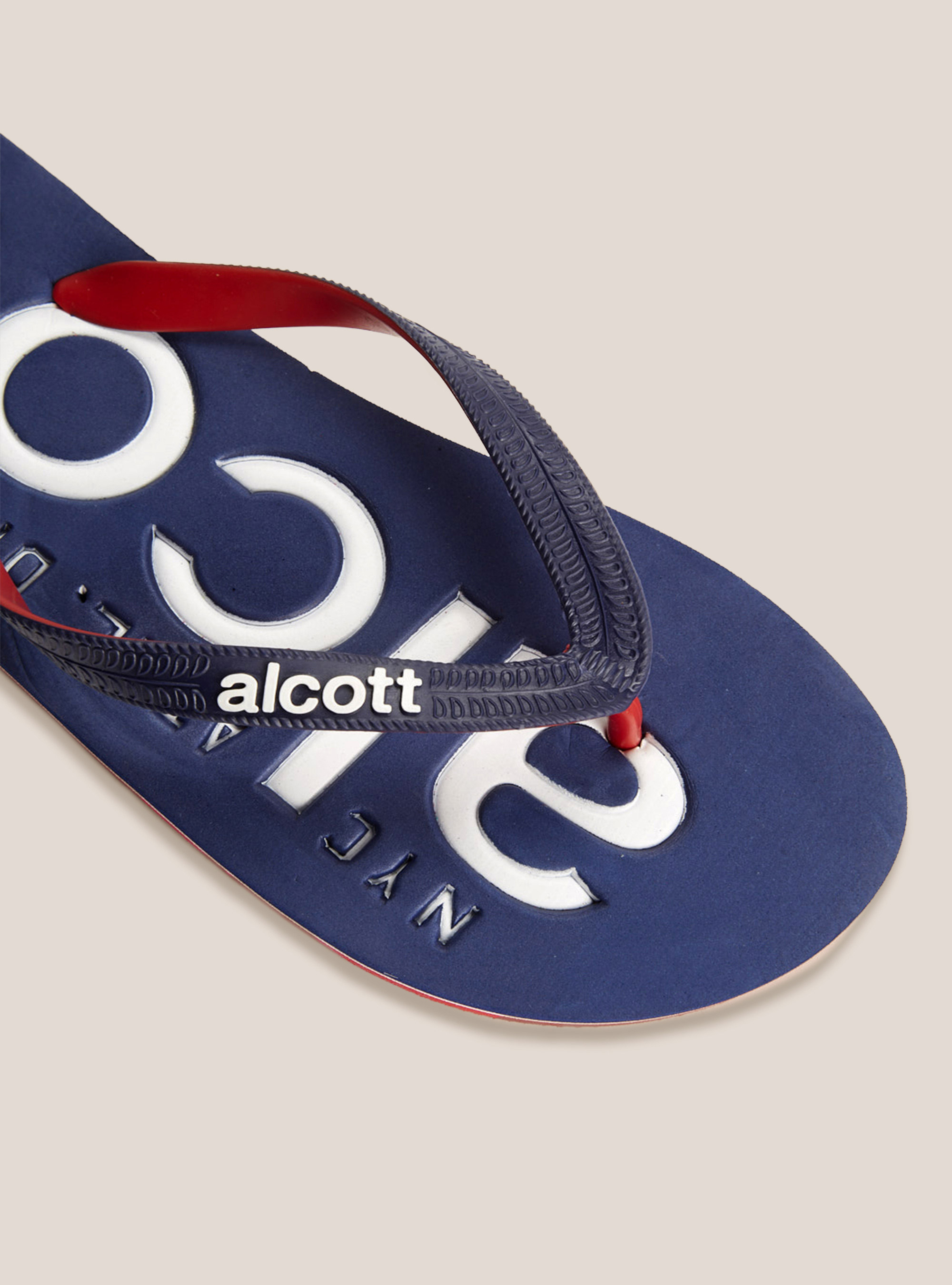 Flip-flops with logo, C0217 BLUE