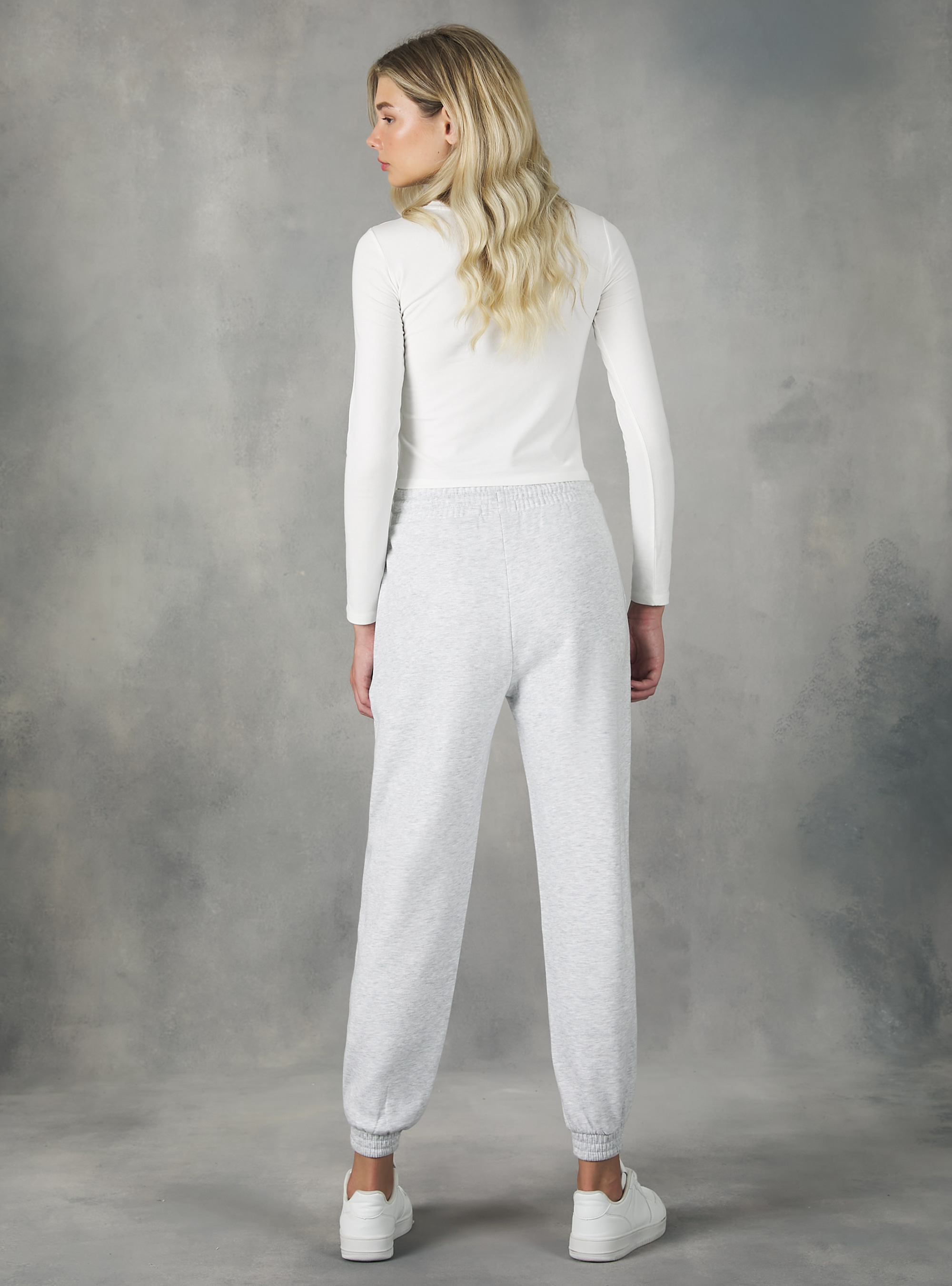 Plush jogger trousers, MGY3 GREY MEL LIGHT