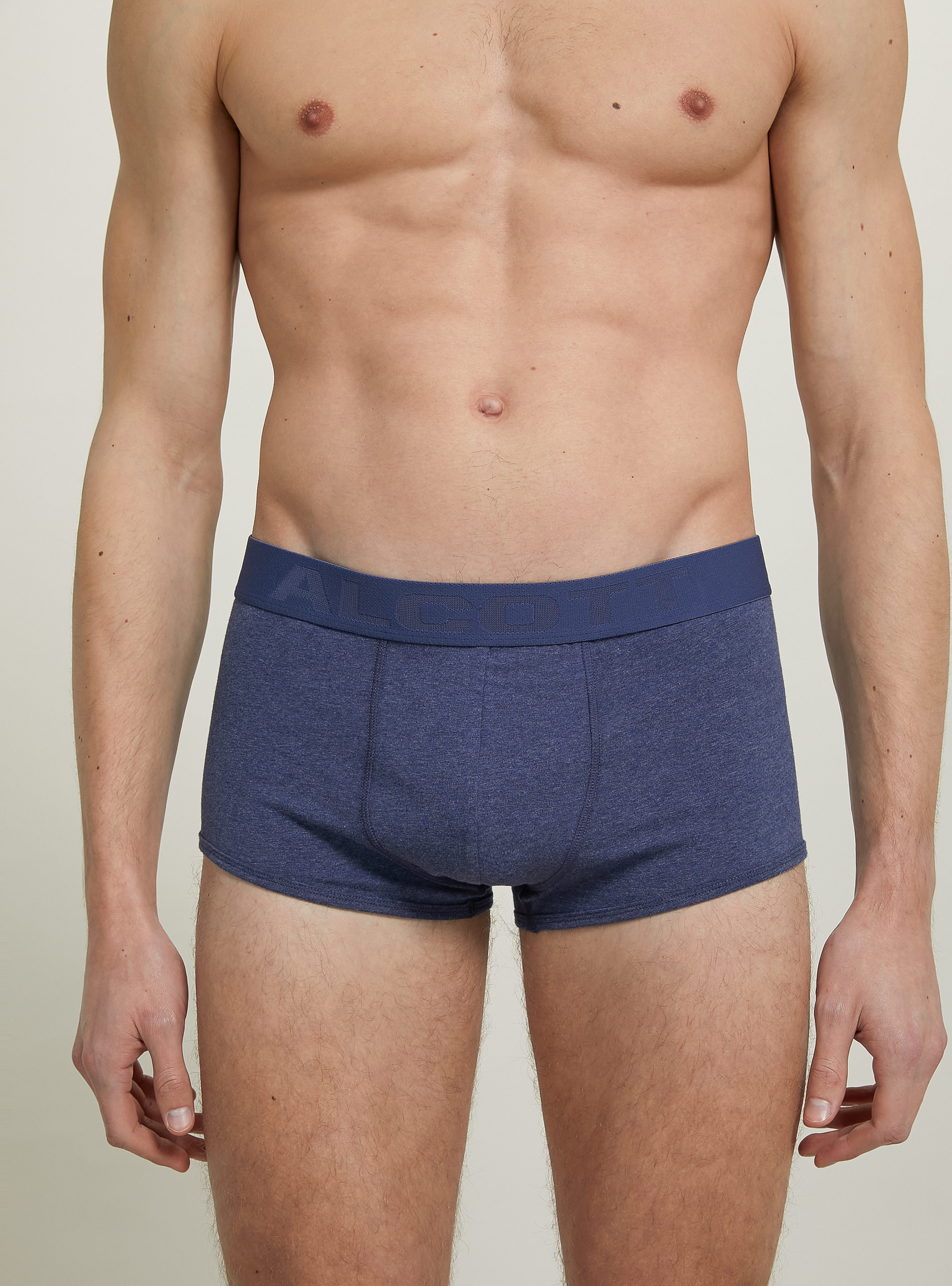 Boxer in cotone elasticizzato con logo, MBL2 BLUE MEL MED