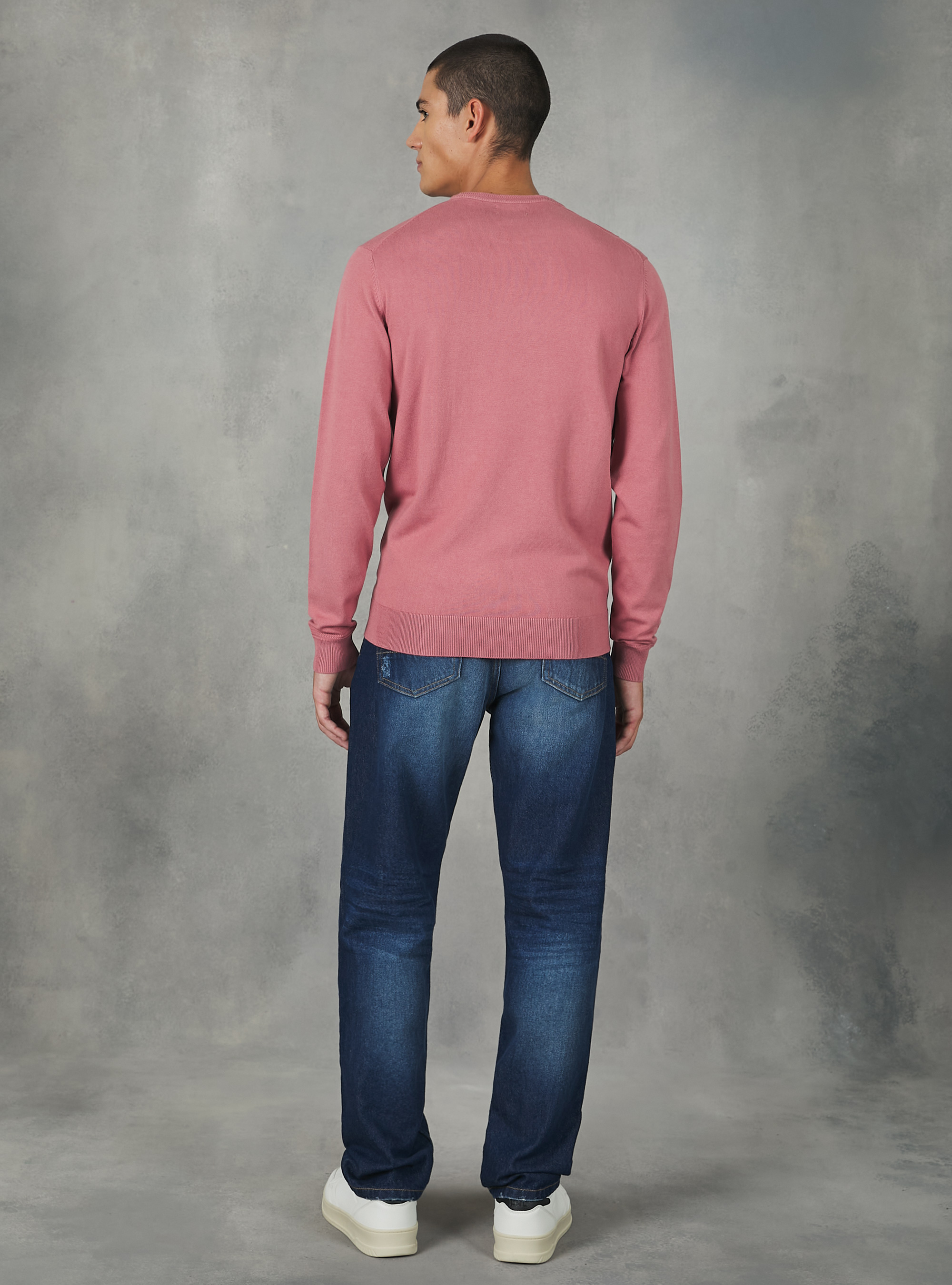 Pull &agrave; col ras du cou en viscose durable Ecovero, PK2 PINK MEDIUM