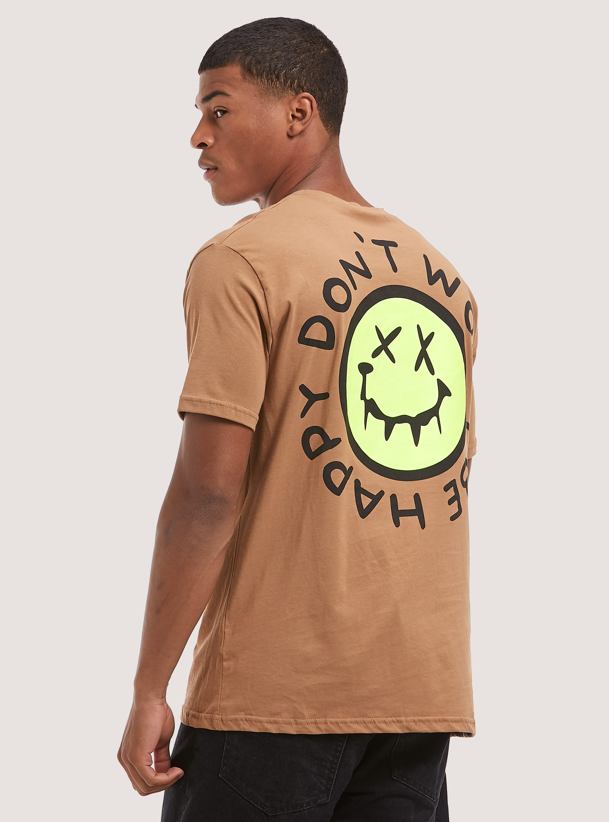 T-shirt with Smile Collection print, BG1 BEIGE DARK