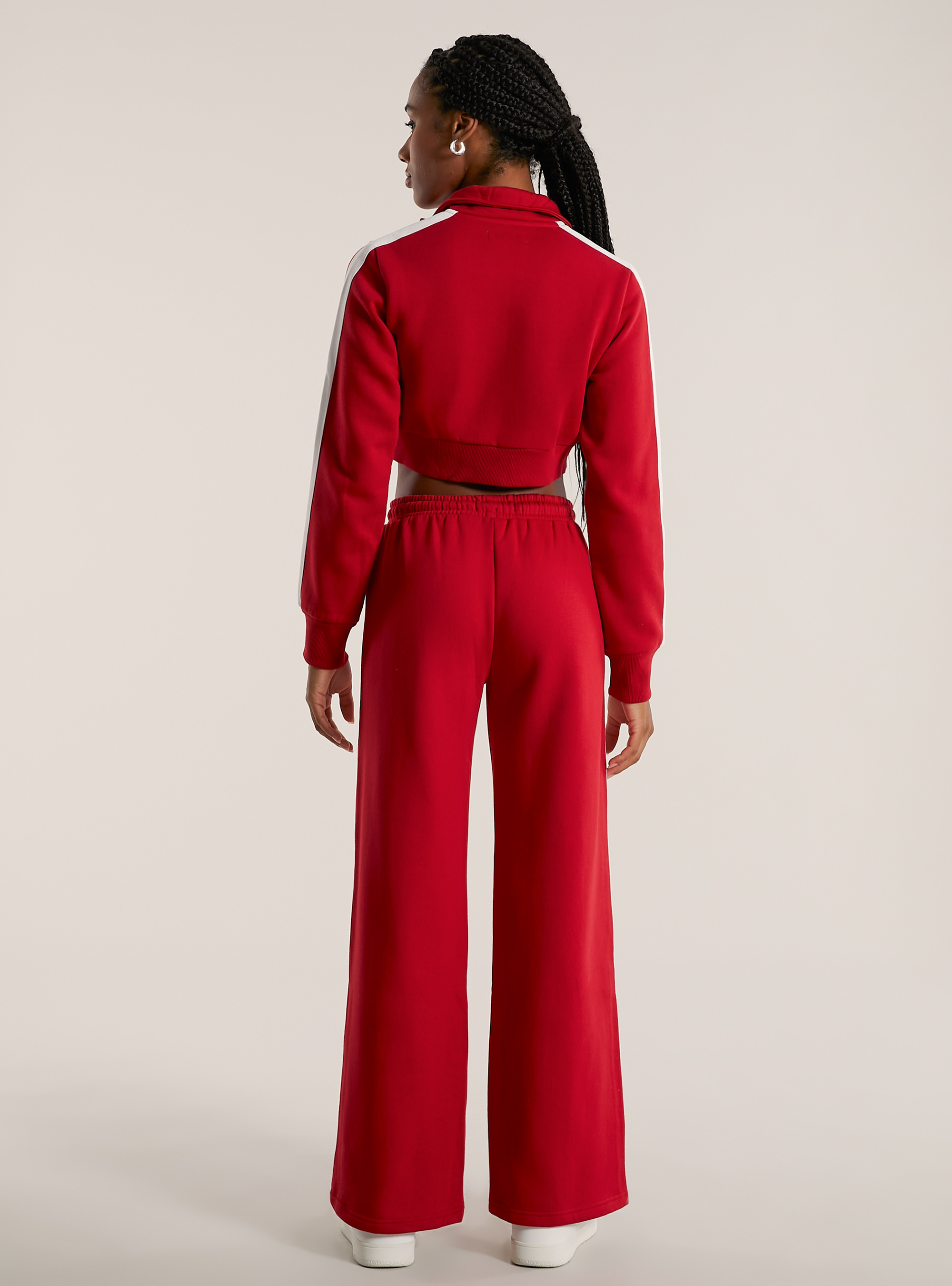 Wide leg pants with side band, RD2 RED MEDIUM