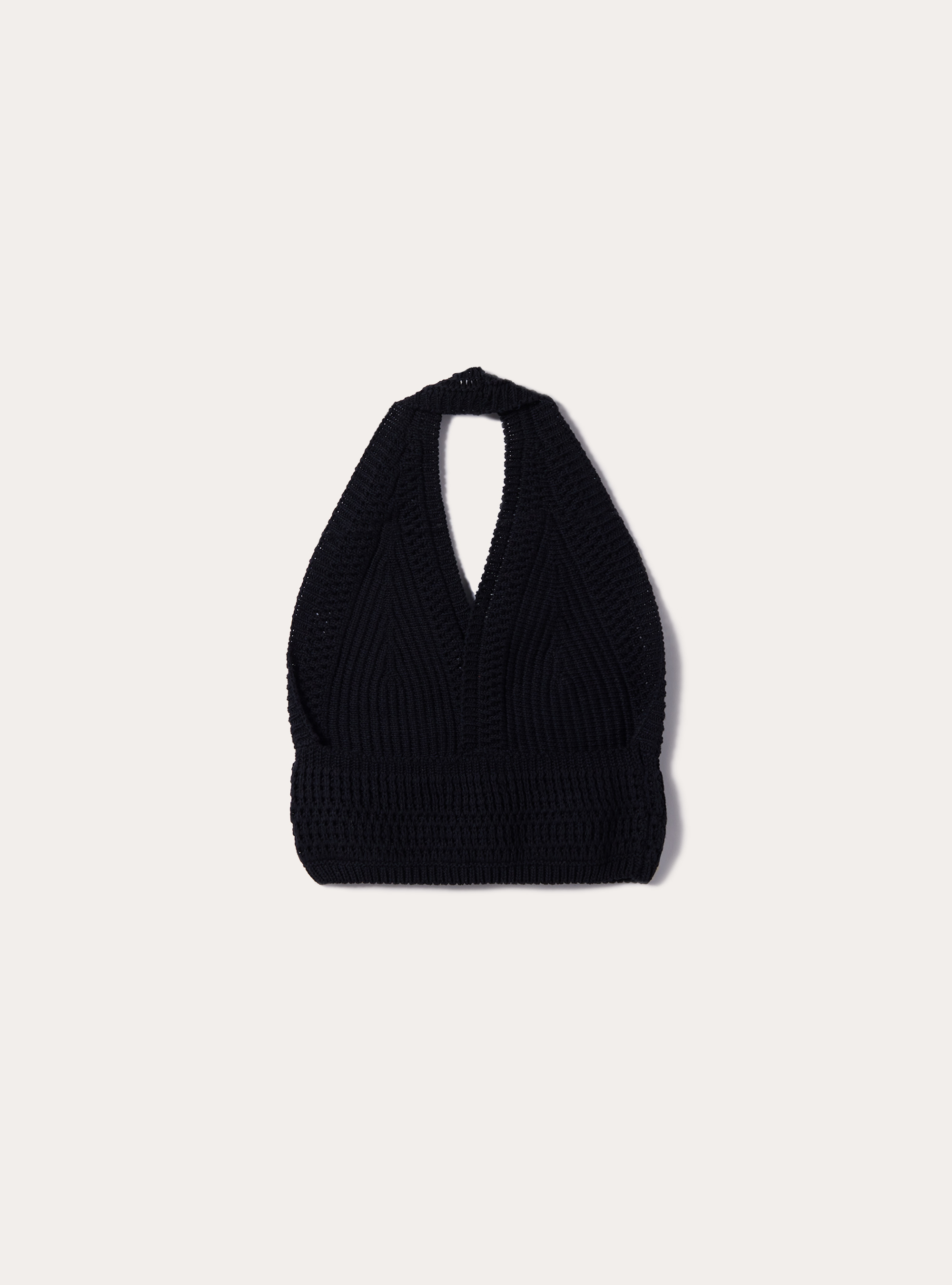 Top crocheté en coton, BK1 BLACK