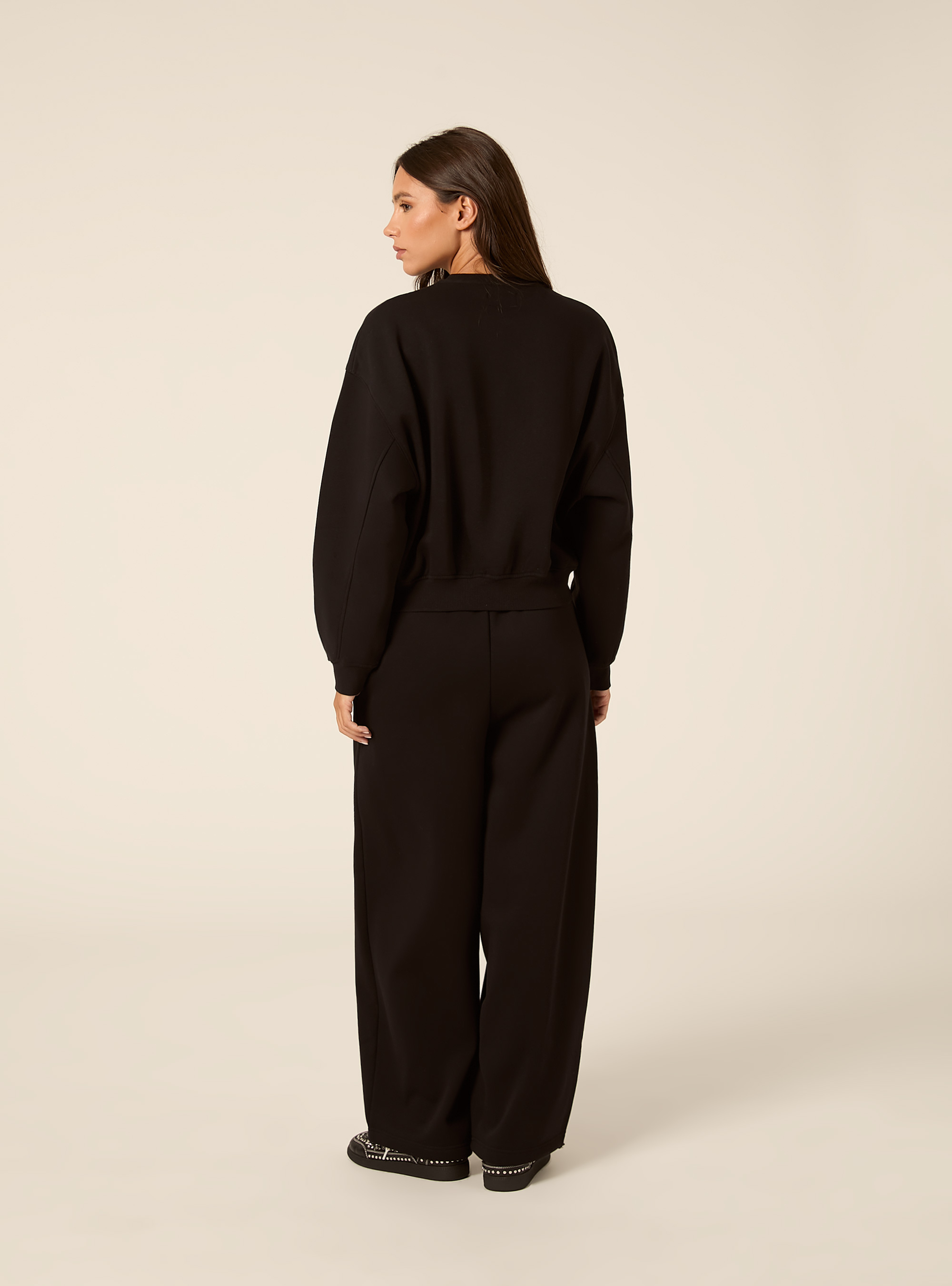 Felpa girocollo, BK1 BLACK