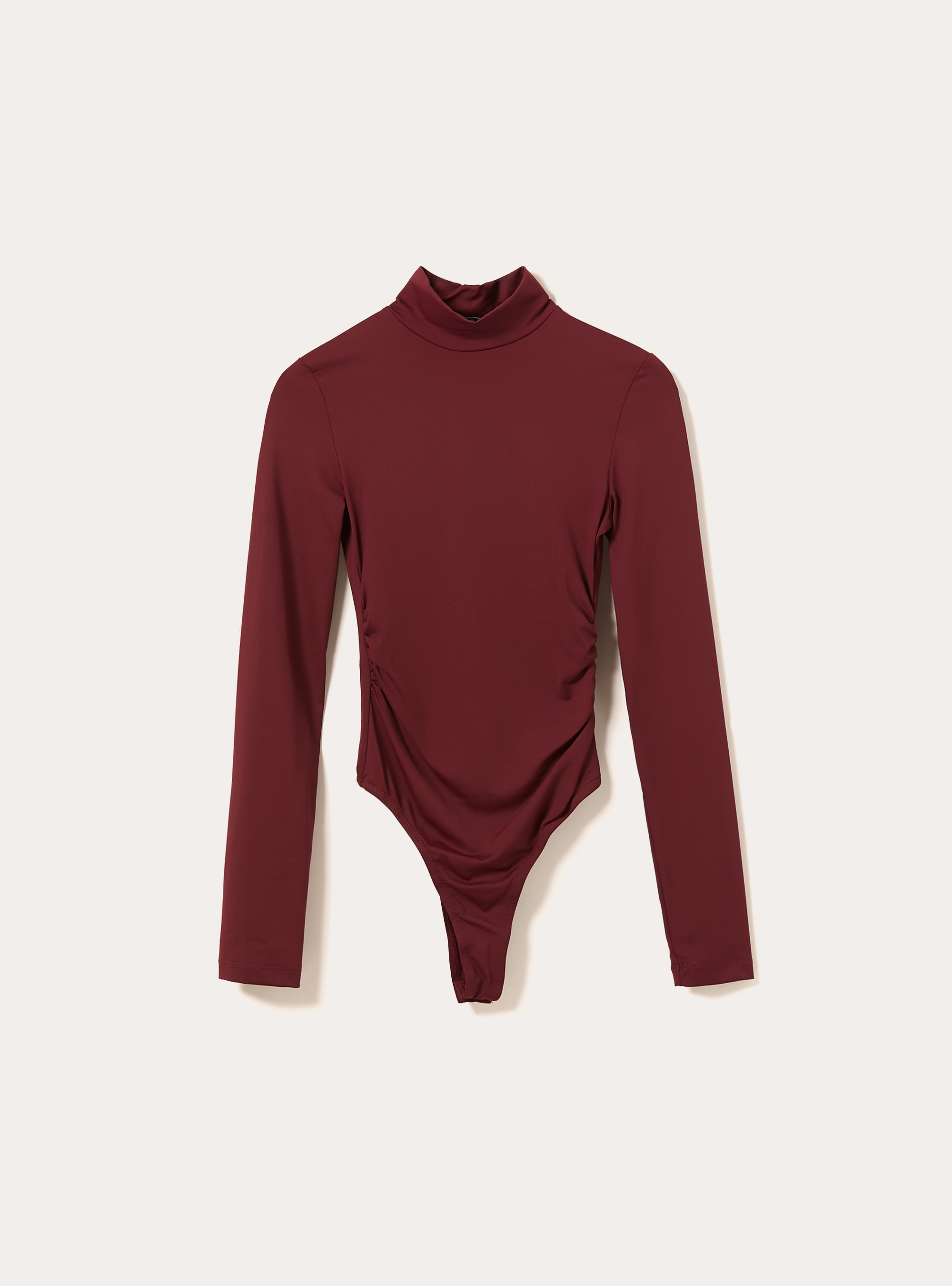High-neck stretch bodysuit, BO1 BORDEAUX DARK