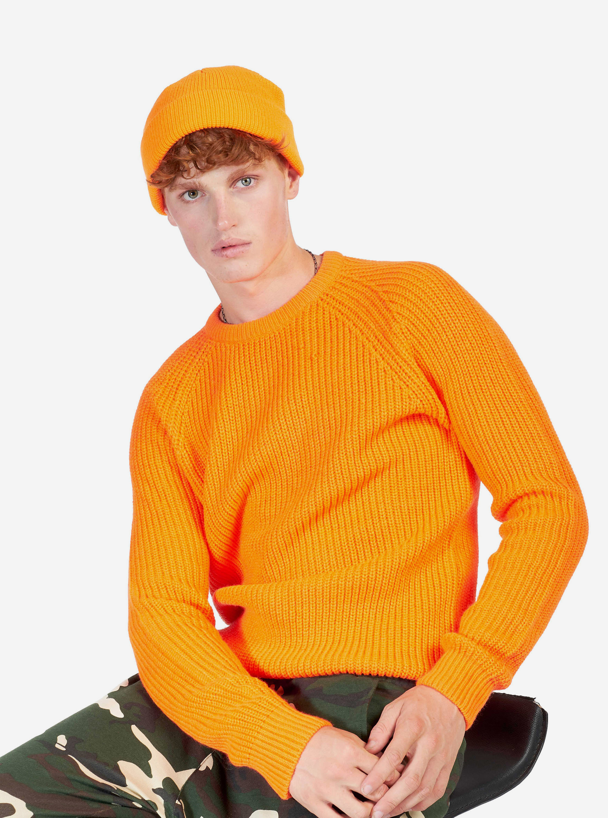 GORRO B&Aacute;SICO, NARANJA FLUO