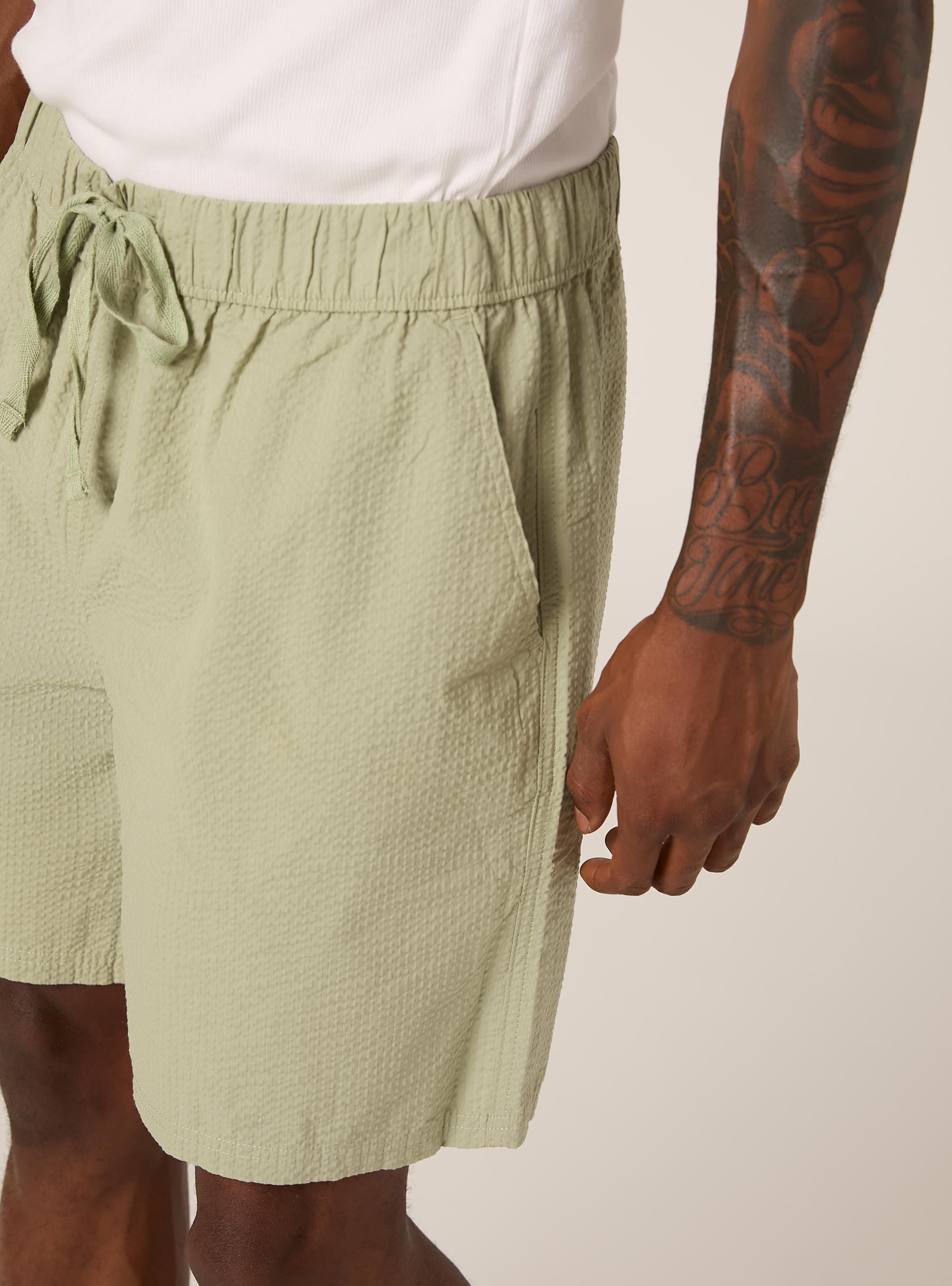 Seersucker Bermuda Shorts, SG3 SAGE LIGHT
