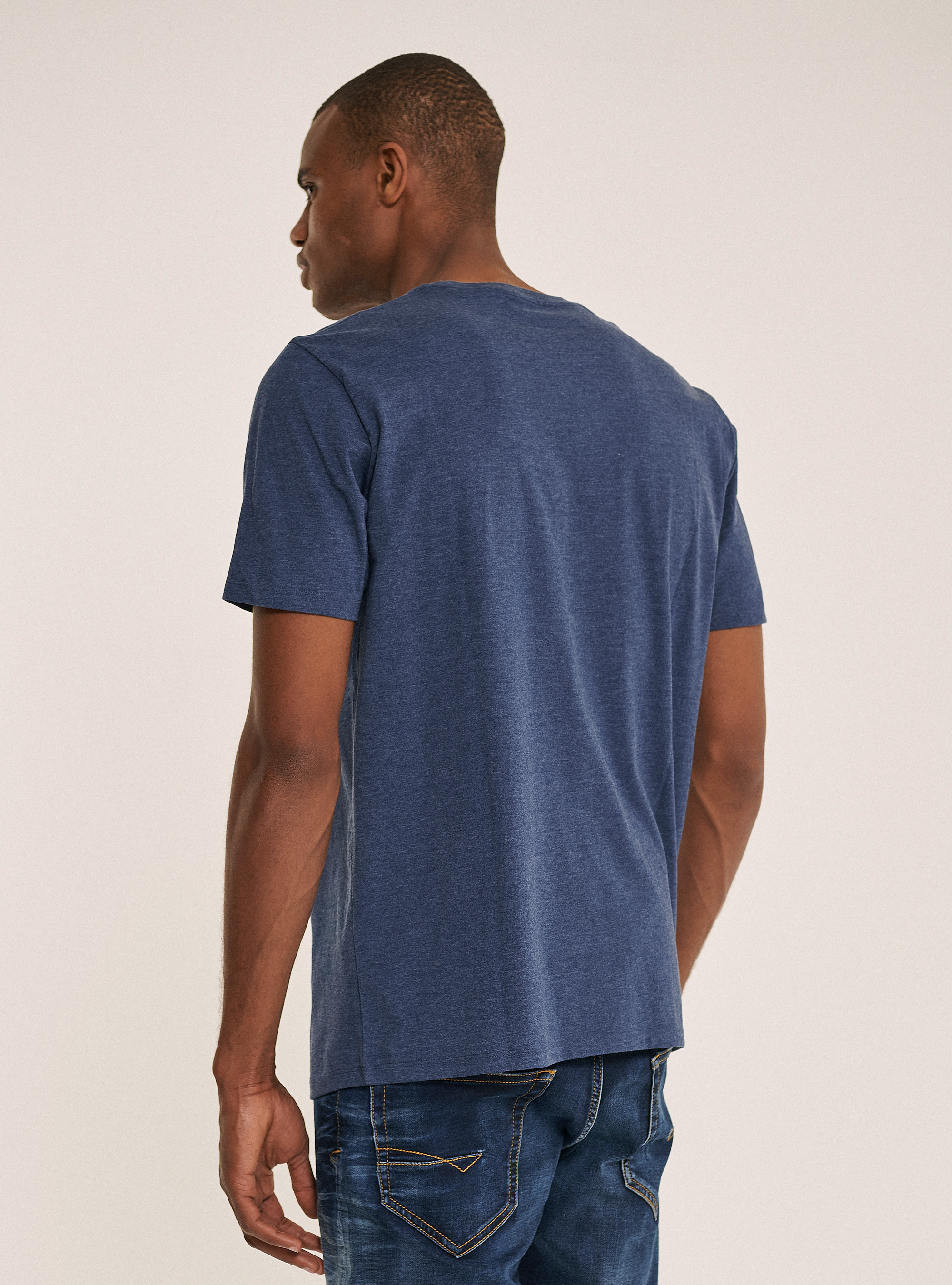 T-shirt basic 100% coton, C2292 BLUE MEL