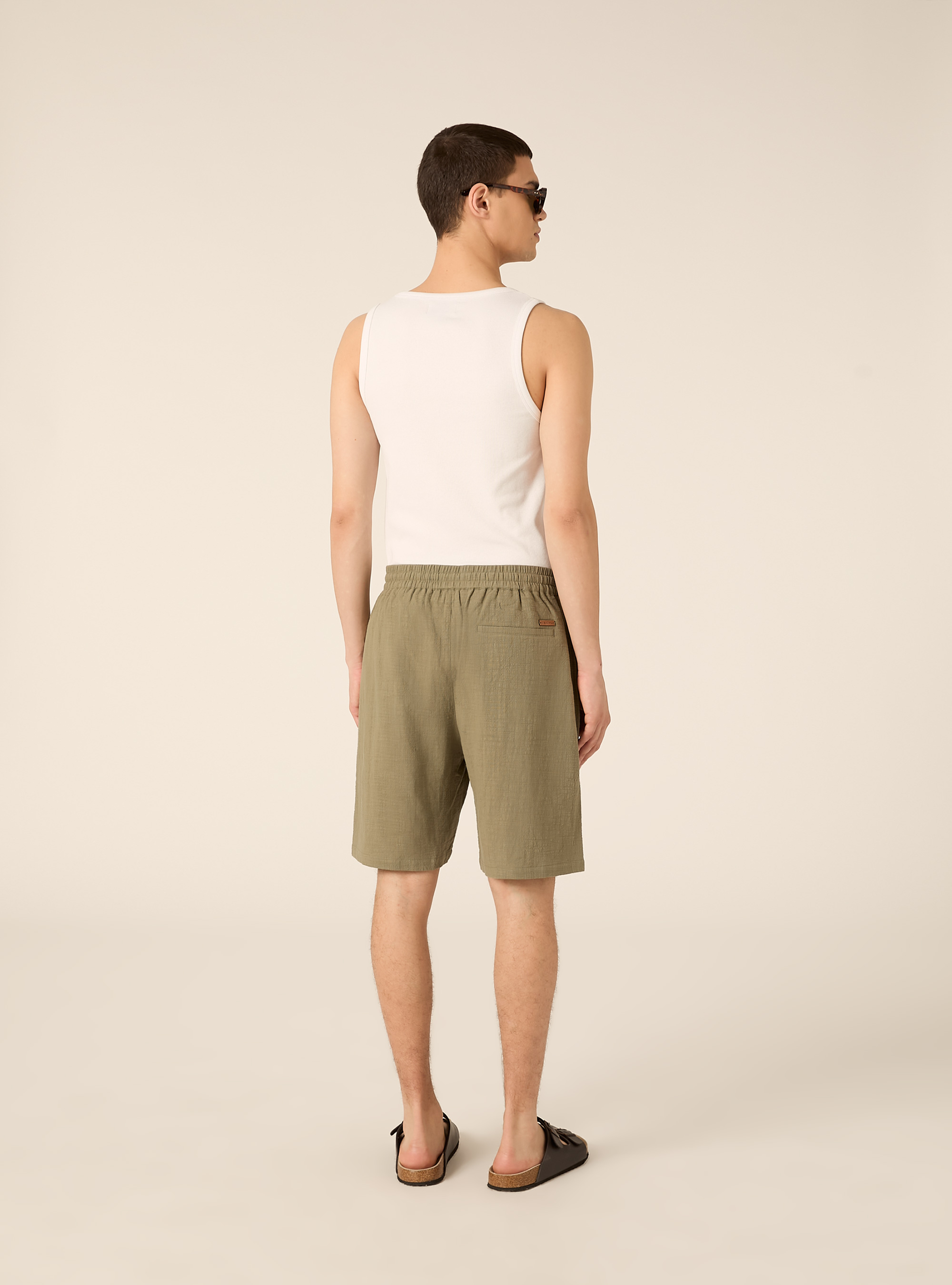 Bermuda in cotone con laccio in vita, KY2 KAKY MEDIUM