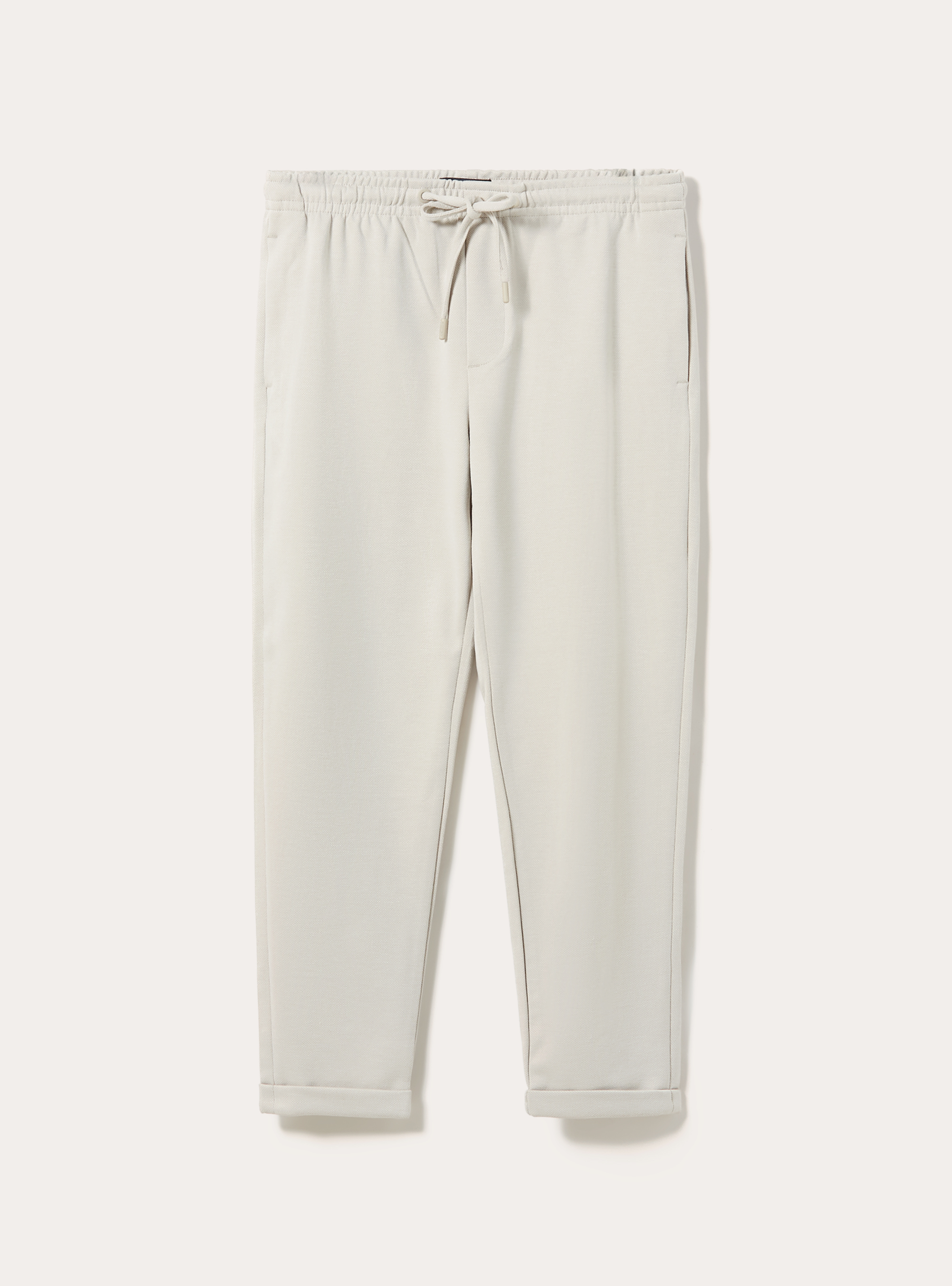 Pantaloni con vita jogger honeycomb, BEIGE MEDIO