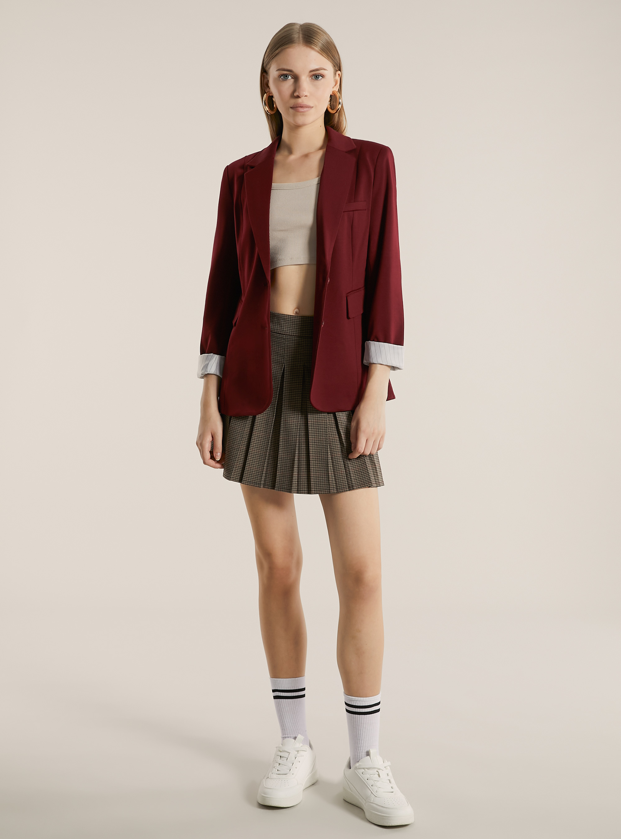 Jersey blazer, BO1 BORDEAUX DARK