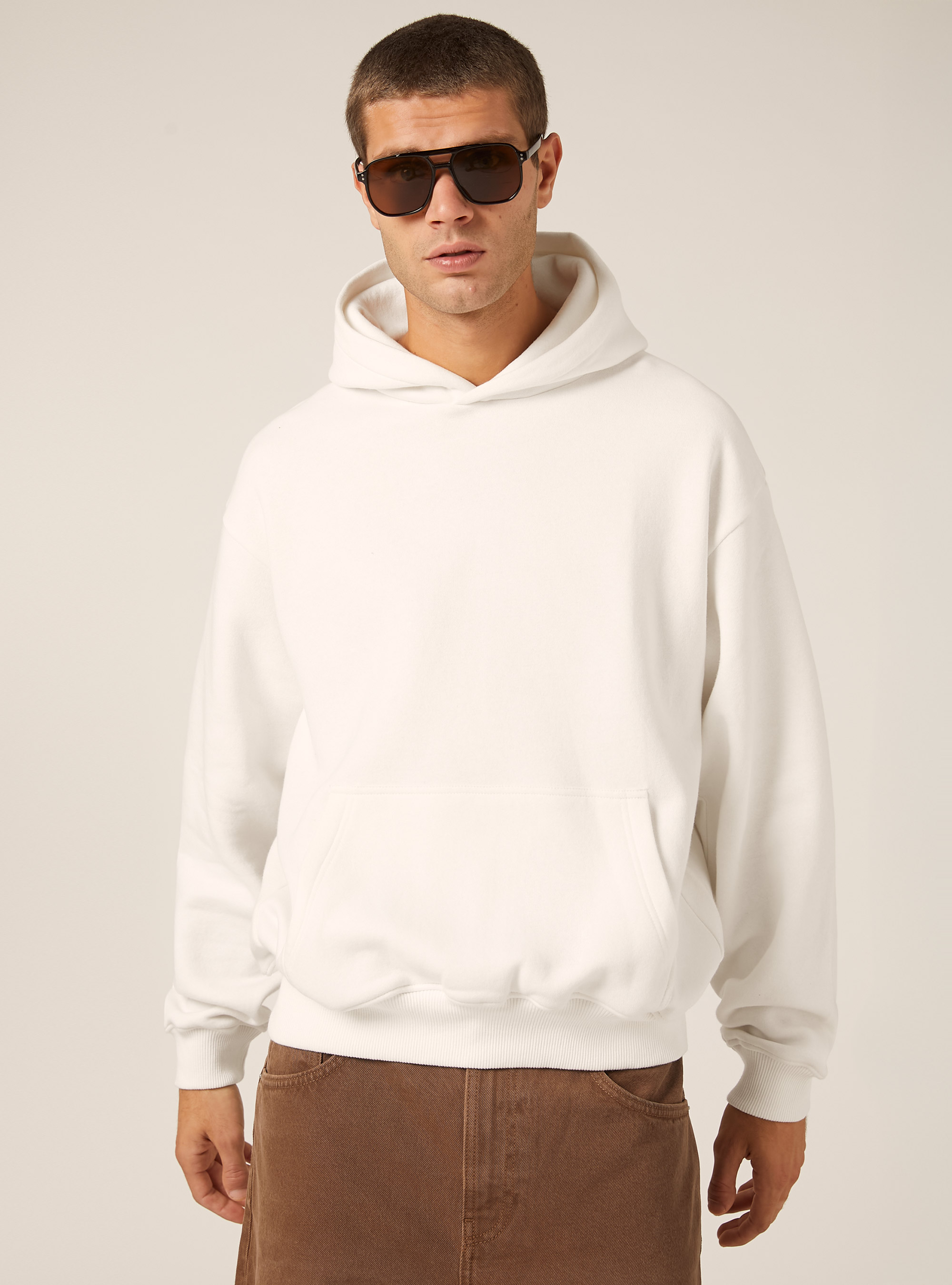 Boxy fit hoodie, WH2 WHITE