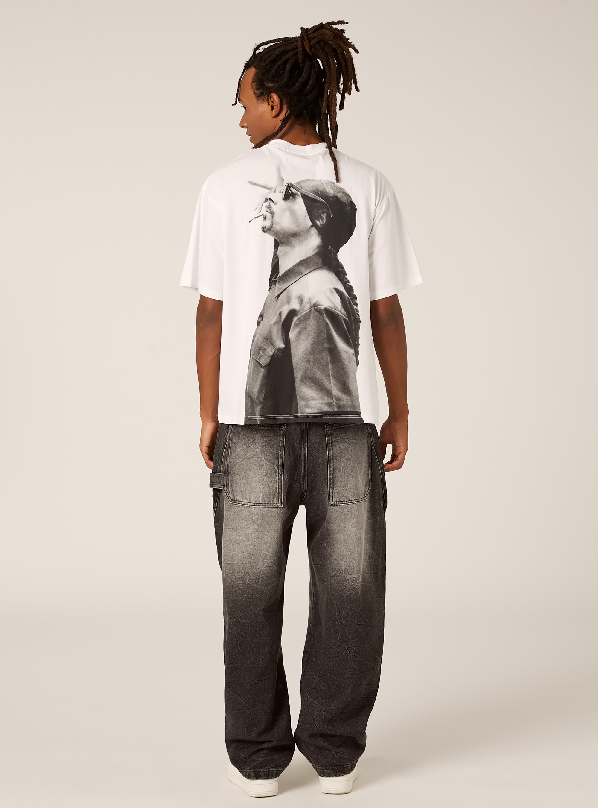 Snoop Dogg boxy fit T-shirt / Alcott, WH3 WHITE