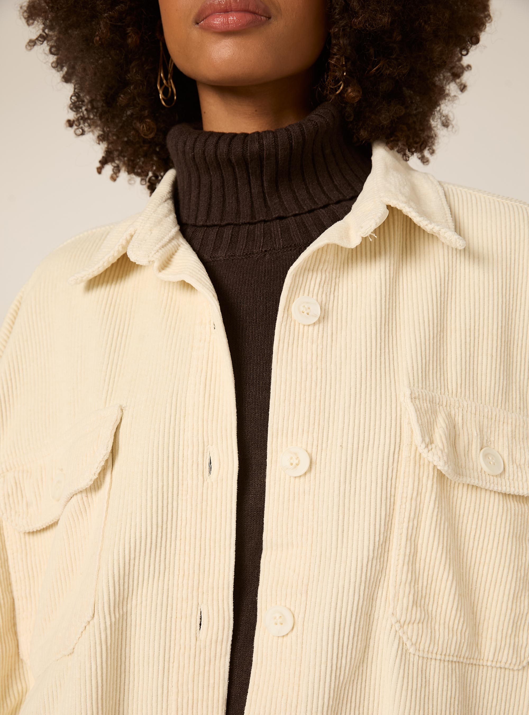 Camisa de pana, CR2 CREAM MEDIUM