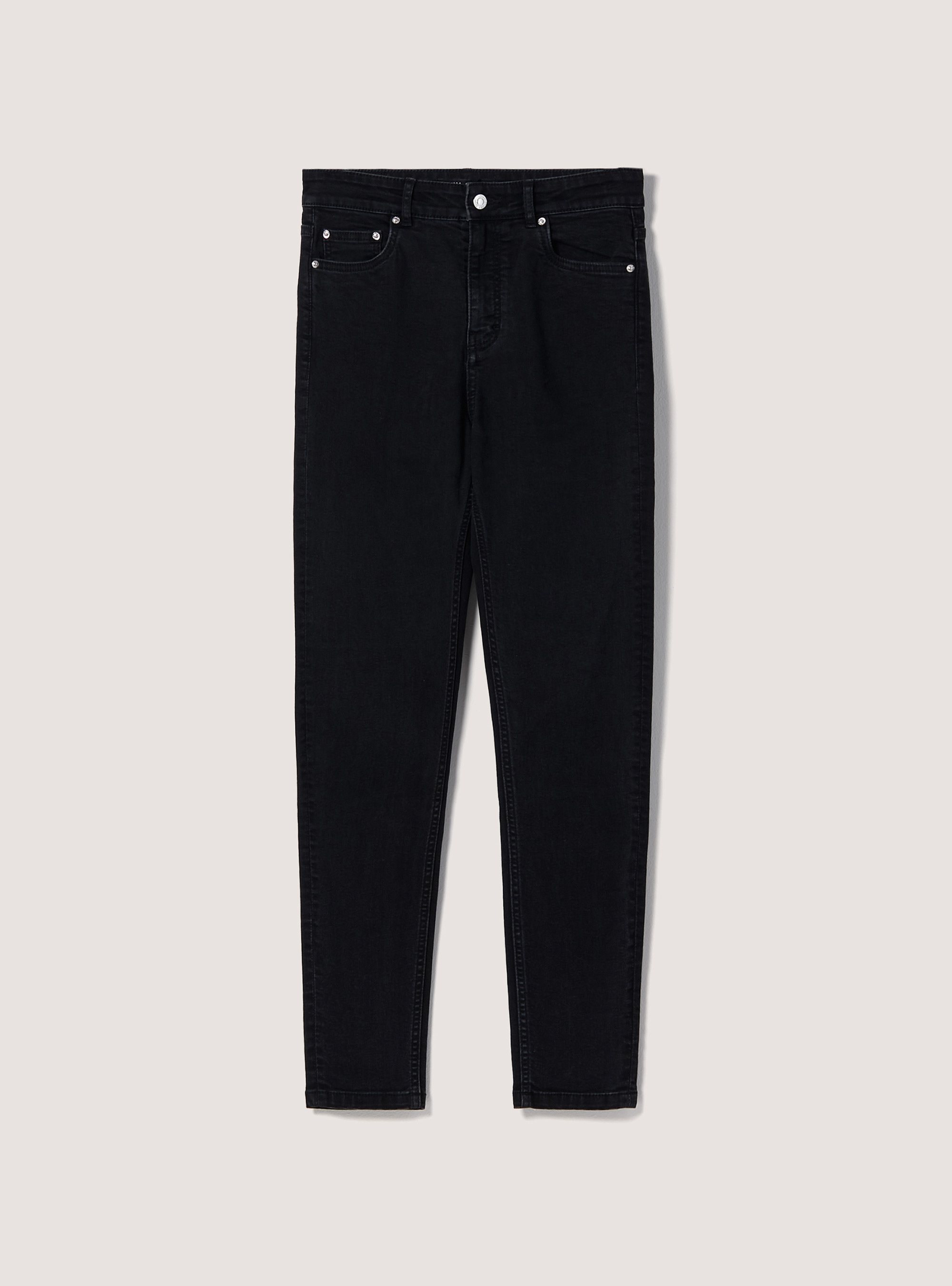 Skinny super high waist jeans, D000 BLACK