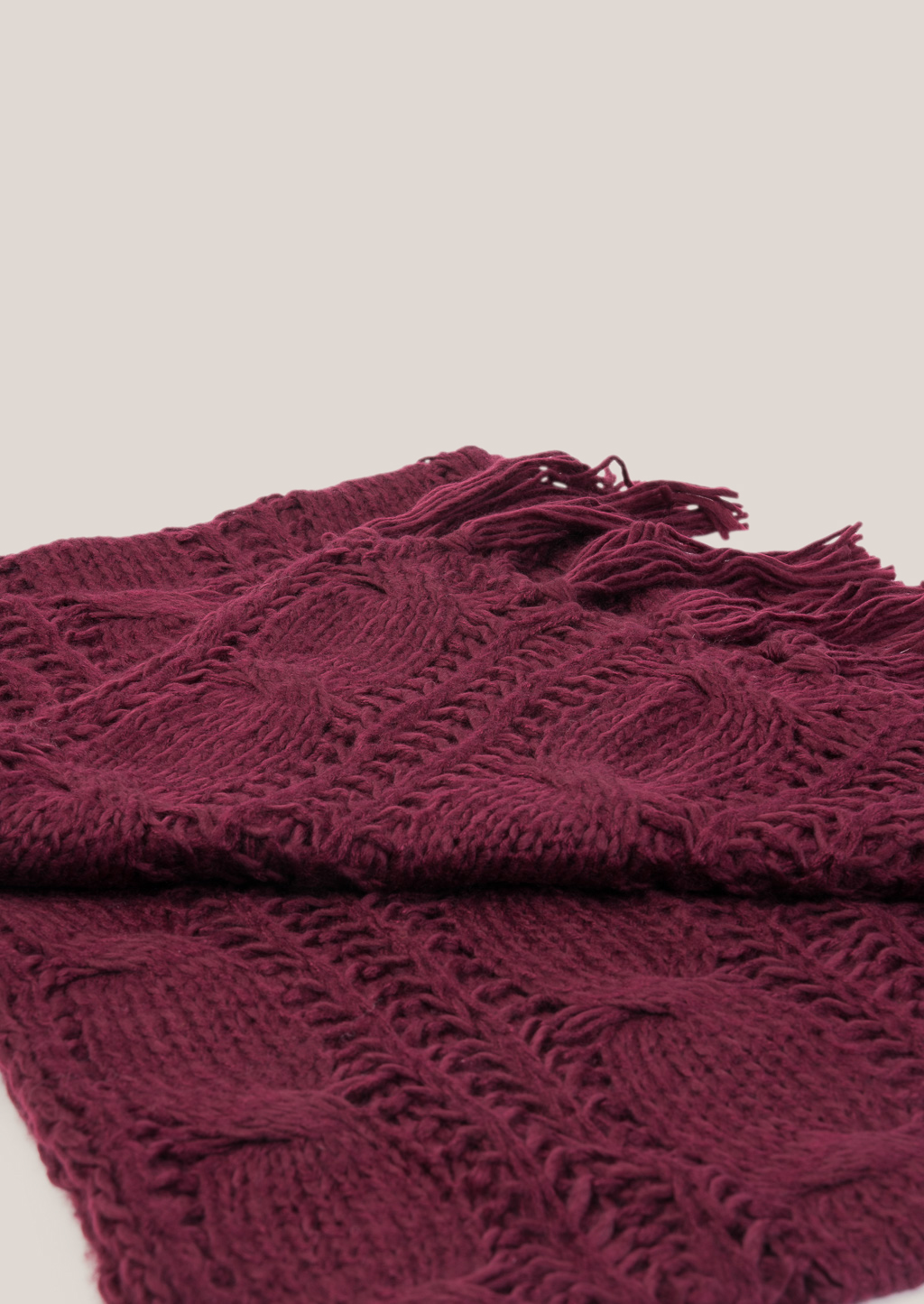 Sciarpa con frange, BORDEAUX