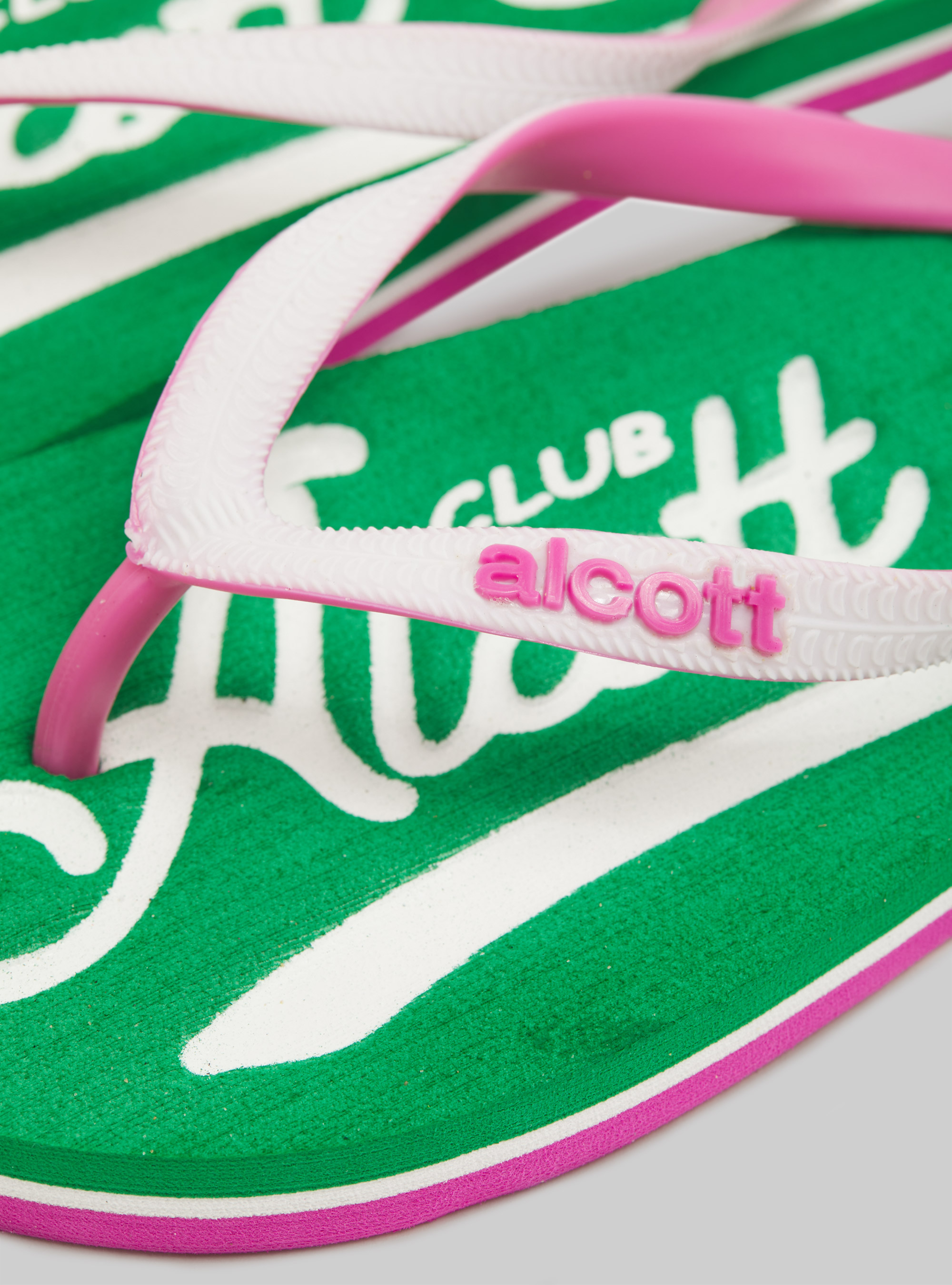 Flip-flops with logo, C6575 GREEN