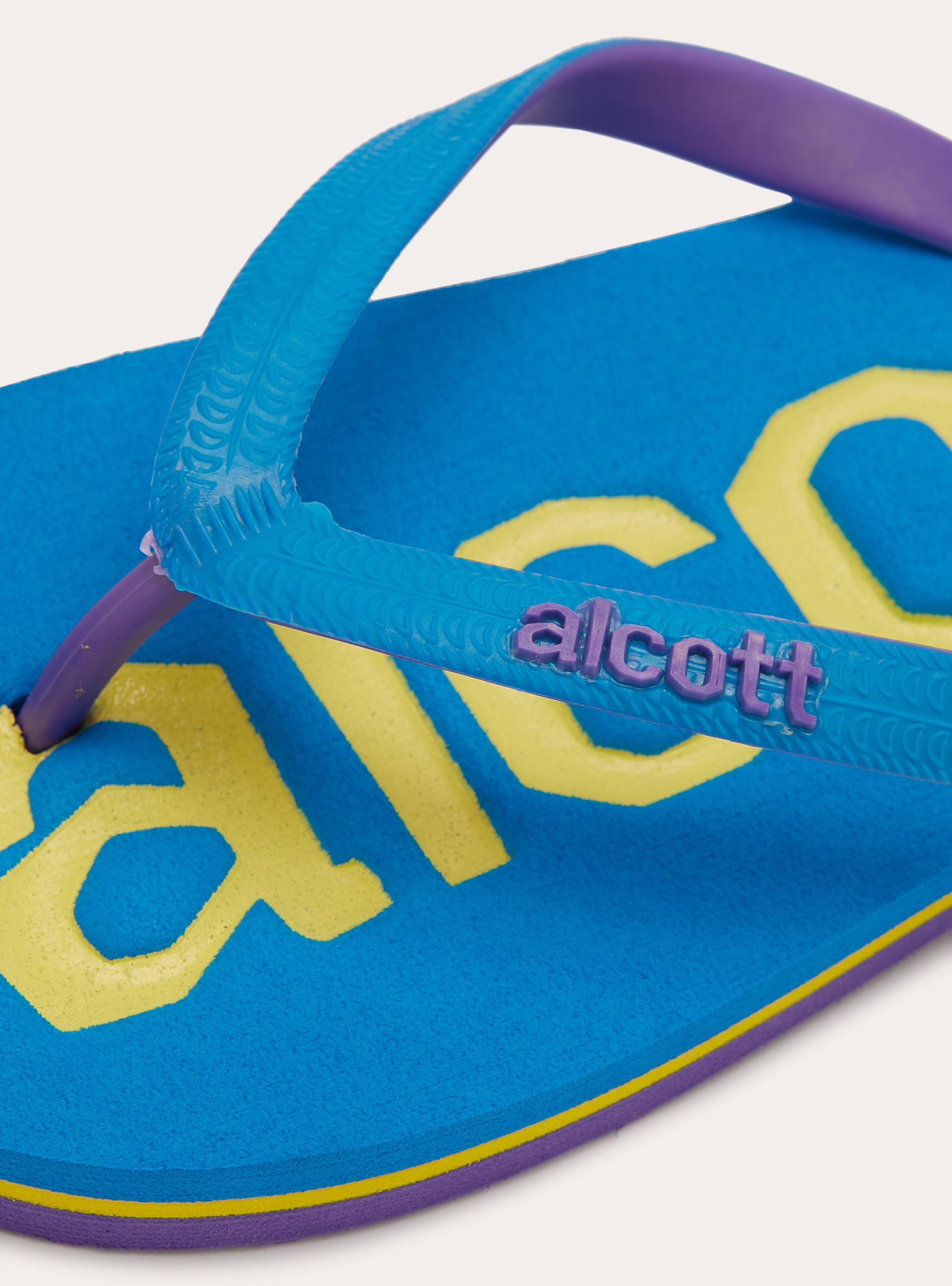 Infradito con logo a contrasto, AZ2 AZURE MEDIUM