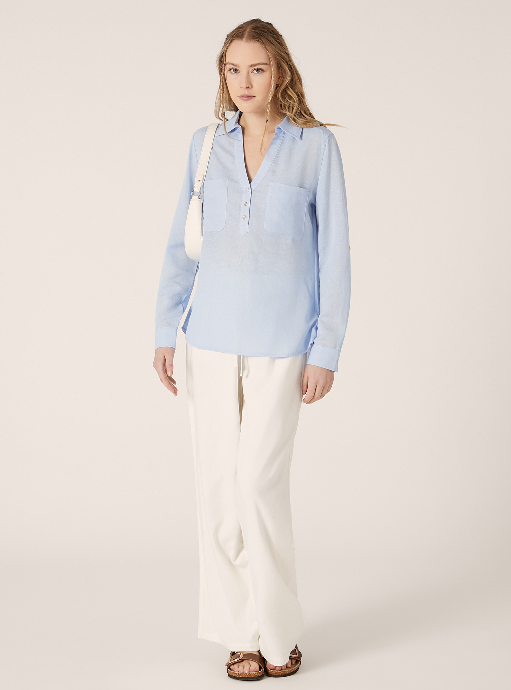 Blouse en lin, AZ3 AZURE LIGHT