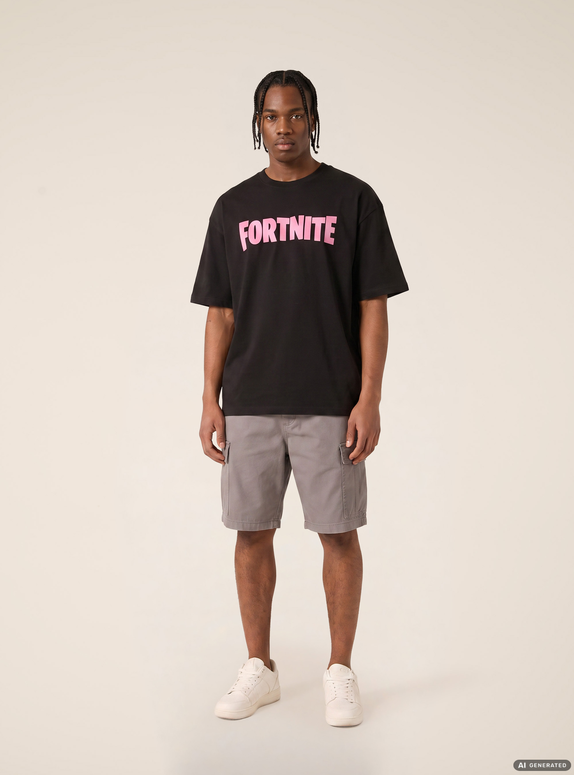 T-shirt licenza fortnite, BK1 BLACK