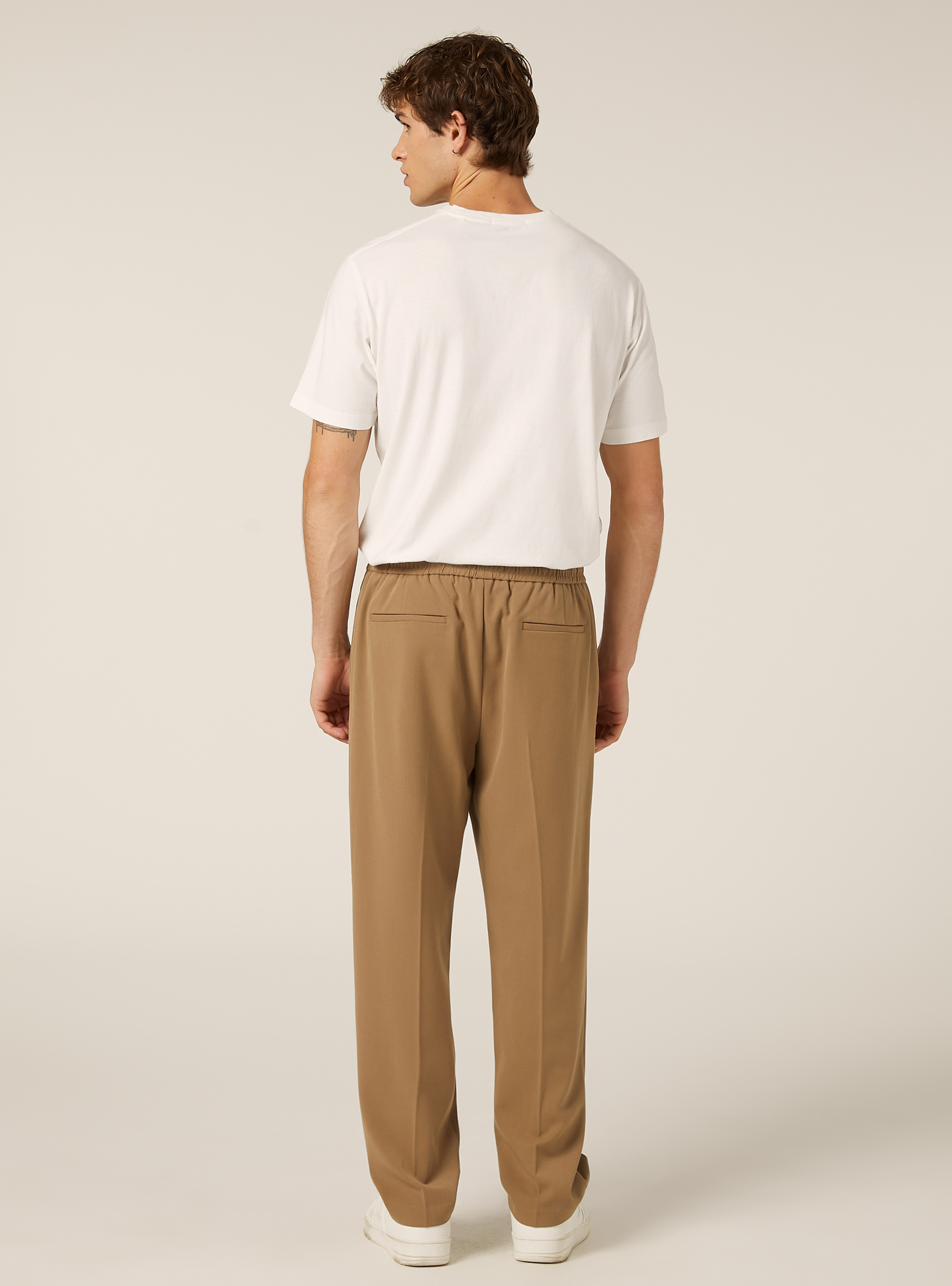 Pantalon jogger en twill, TB1 TOBACCO DARK