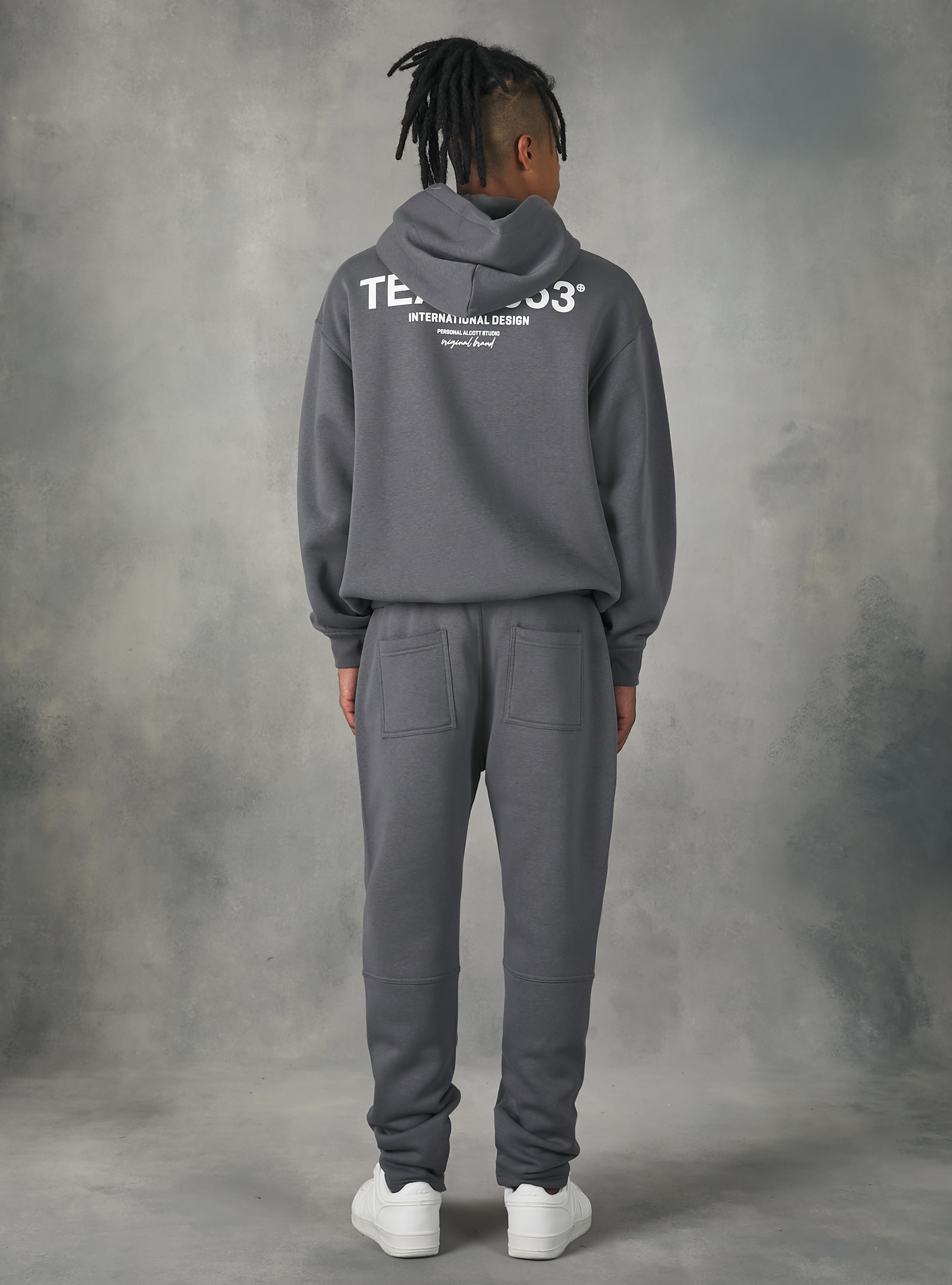 Jogger trousers with Team 053 print, GY1 GREY DARK