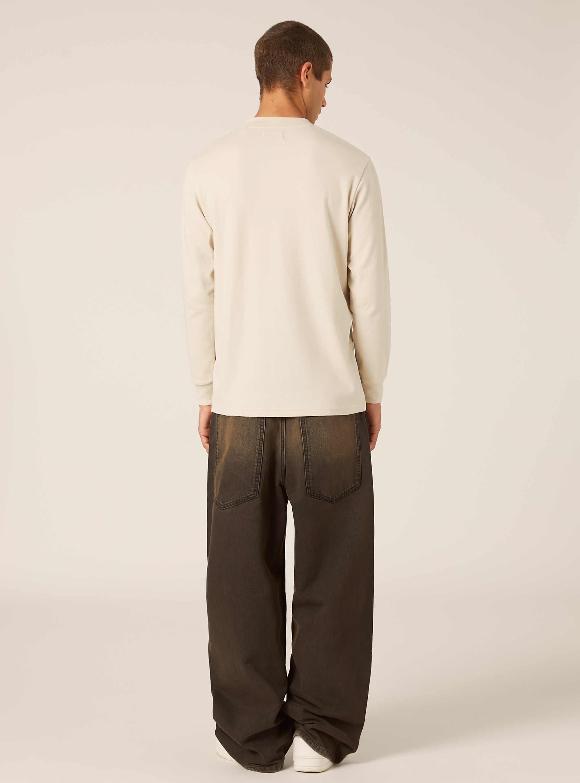 Long-sleeved cotton T-shirt, CR3 CREAM LIGHT
