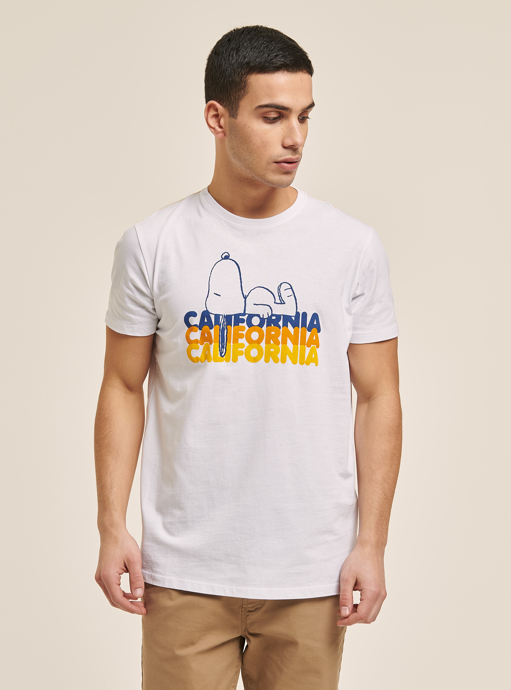 T-shirt Snoopy licensed for Alcott, WHITE