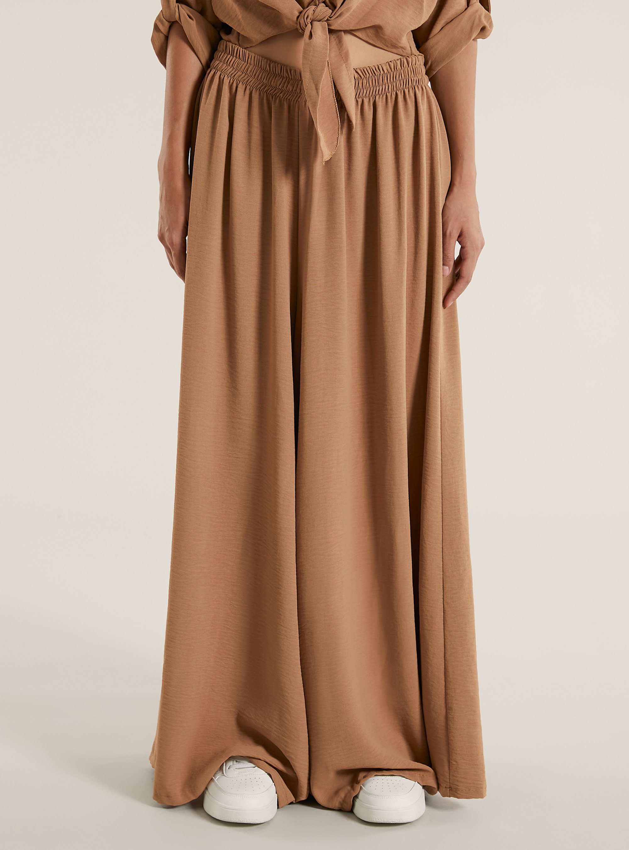 Pantaloni larghi tinta unita, TB2 TOBACCO MEDIUM