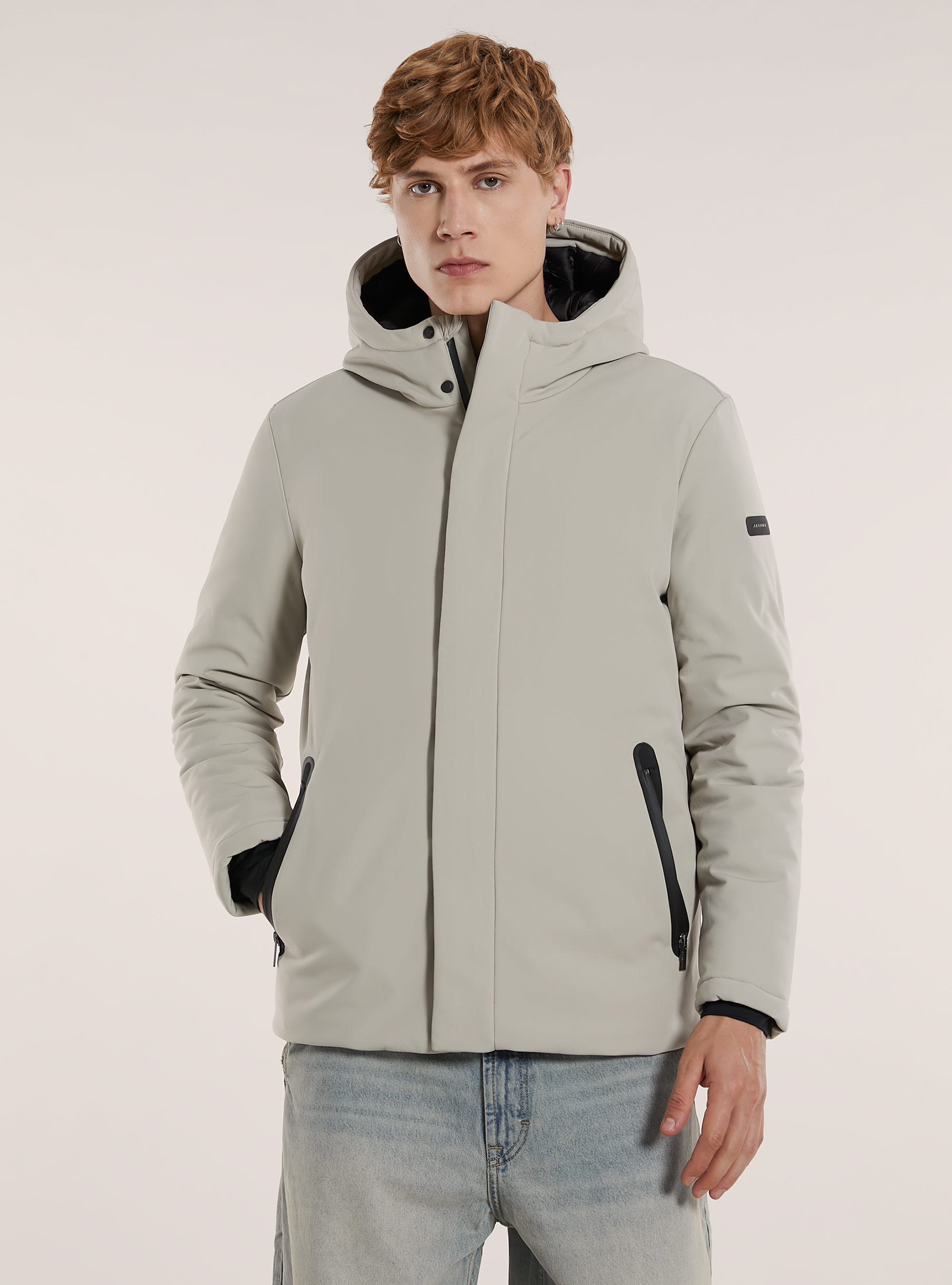 Giubbotto in tessuto tecnico con imbottitura riciclata, CR3 CREAM LIGHT