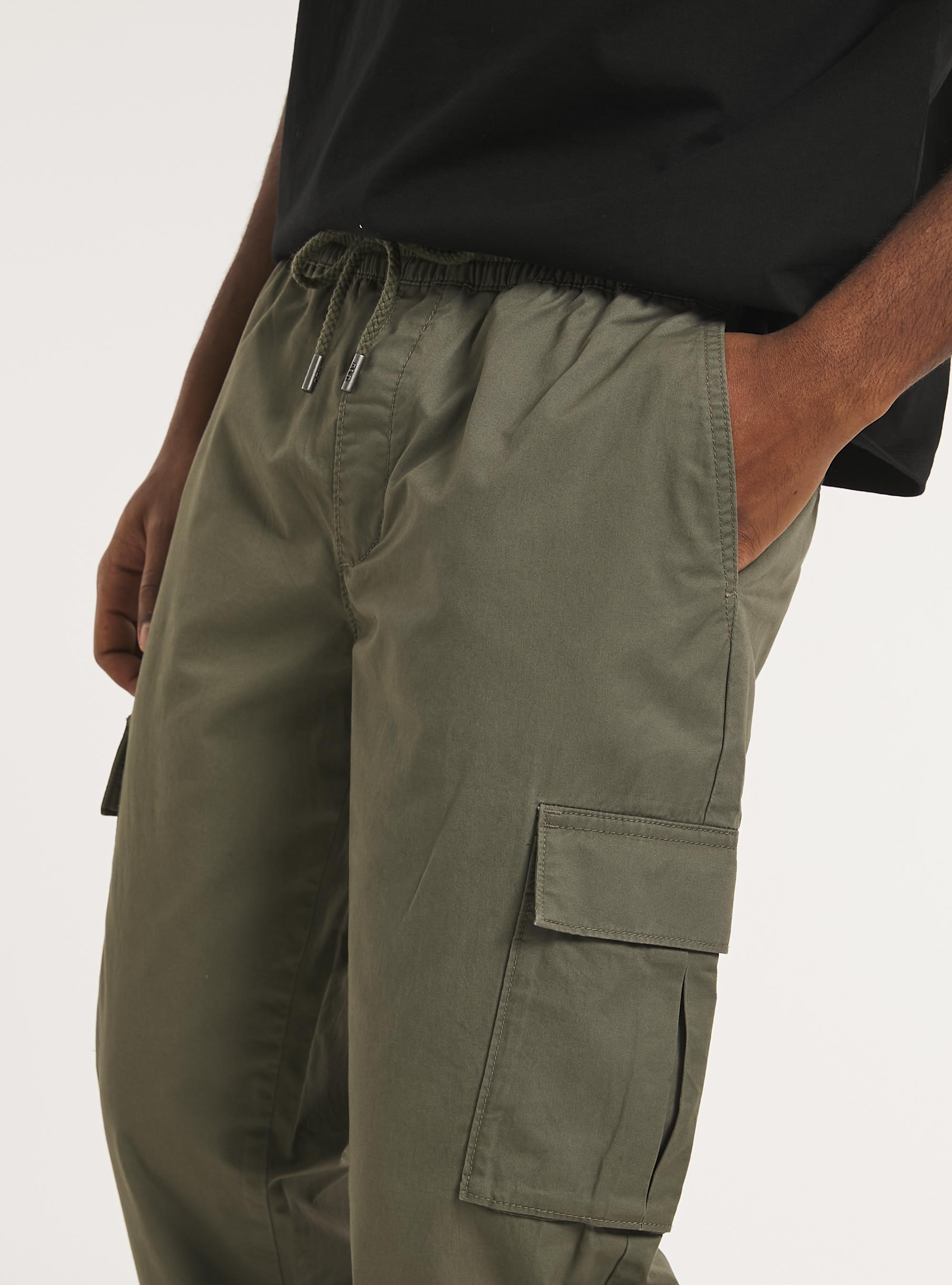 Pantalon jogger en coton, KY2 KAKY MEDIUM