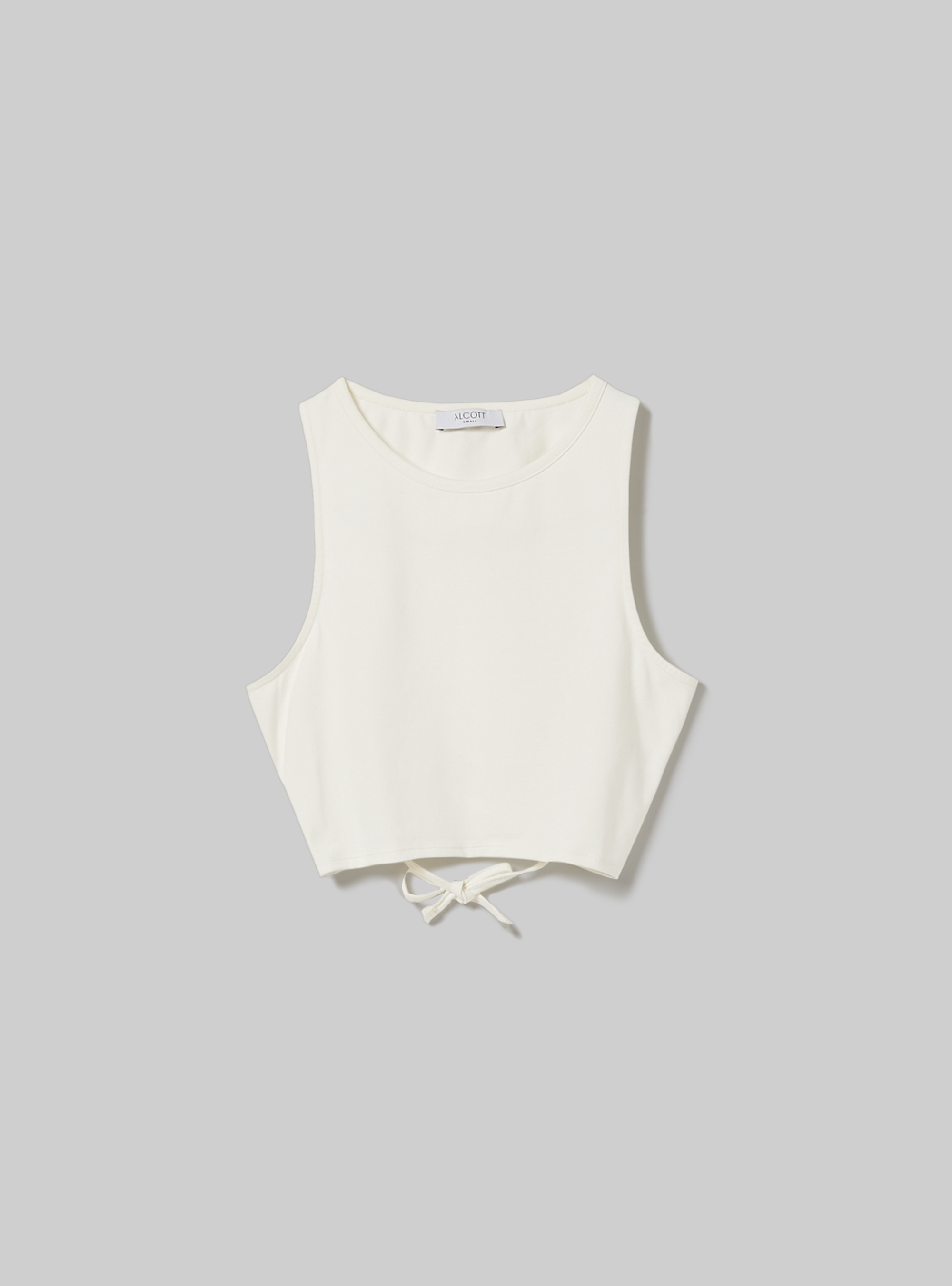 Lace up crop top, WH2 WHITE