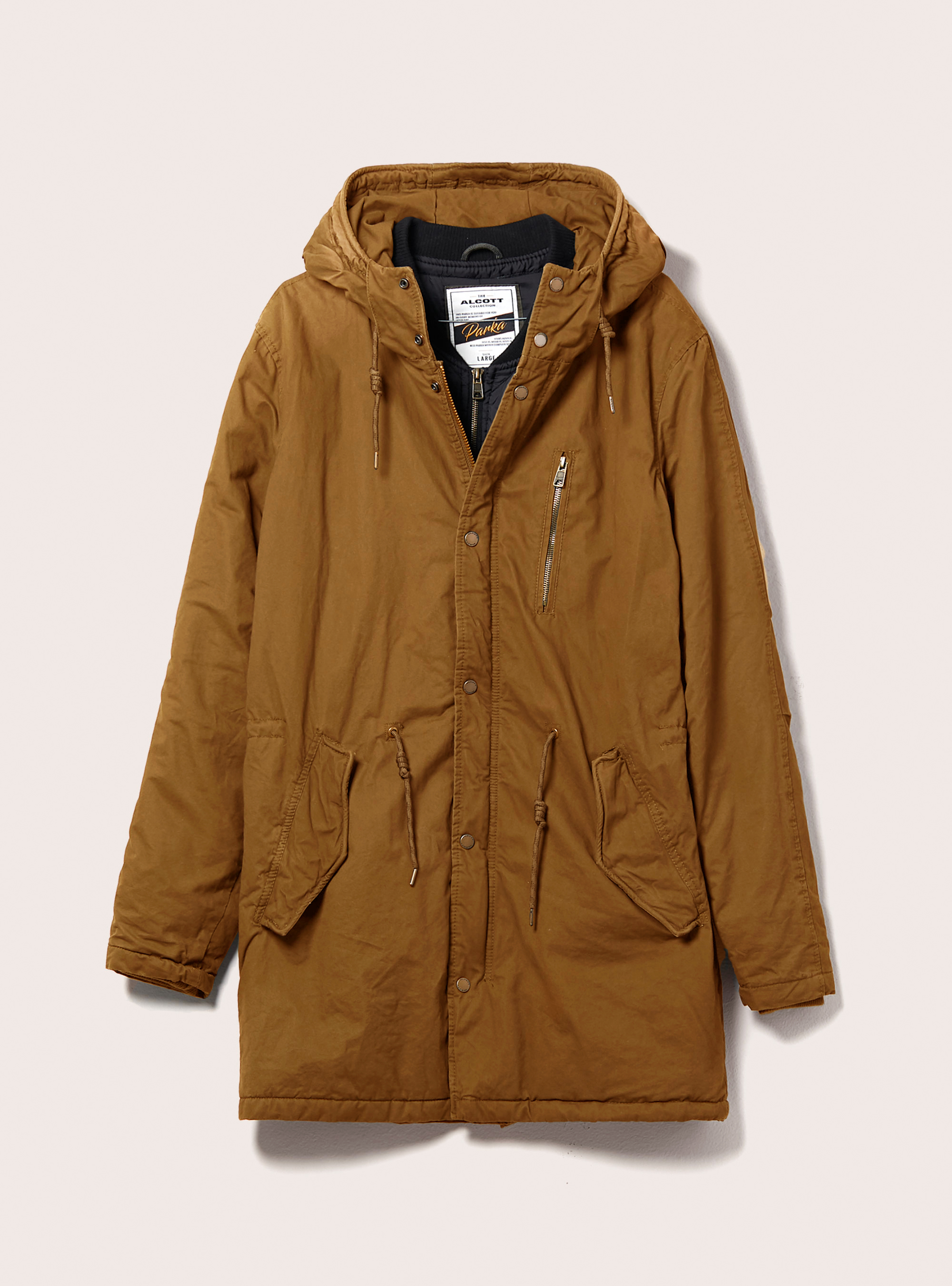 Parka con finta giacca, TABACCO