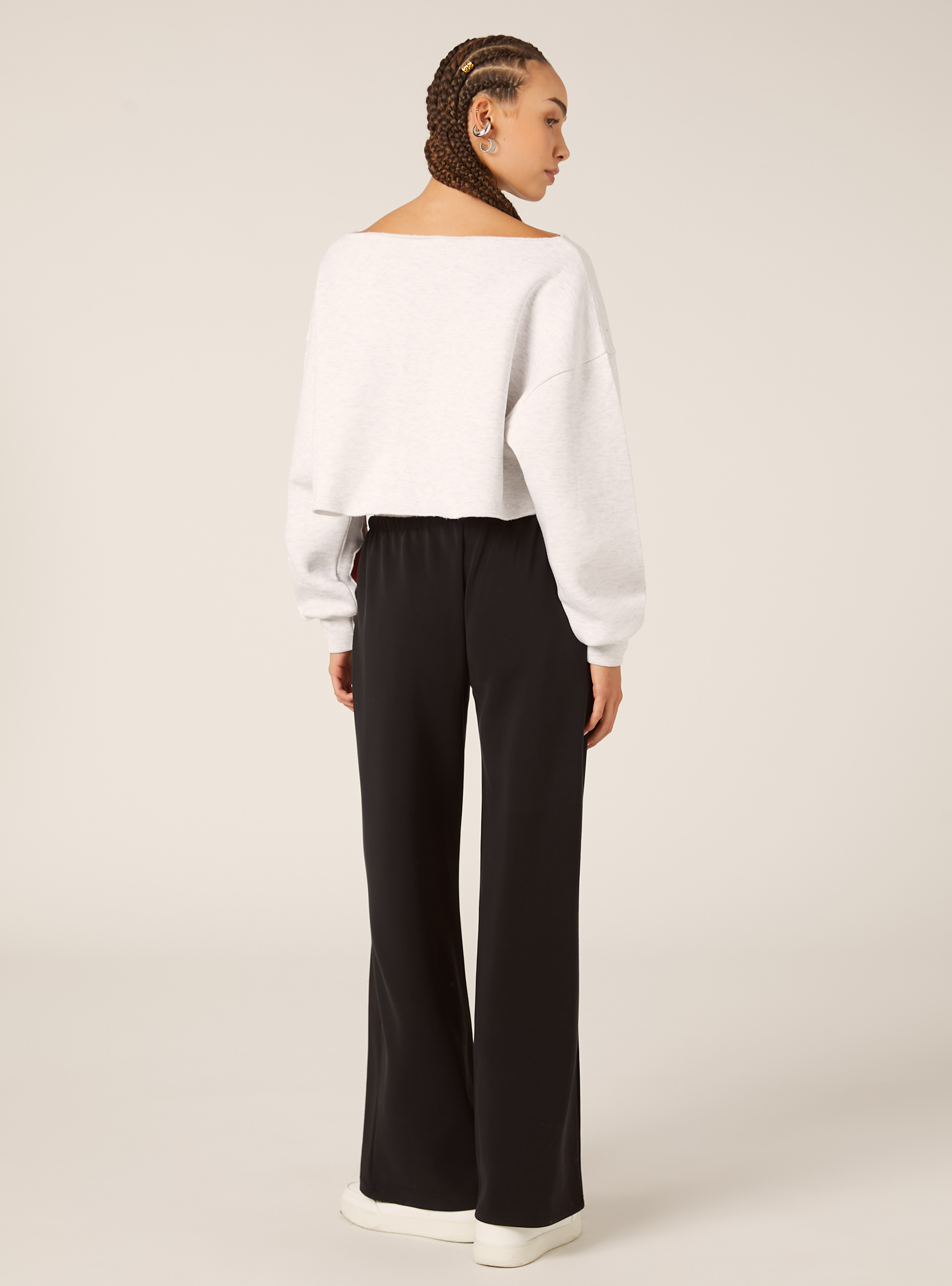 Felpa con scollo a barca Harvard / Alcott, MGY3 GREY MEL LIGHT