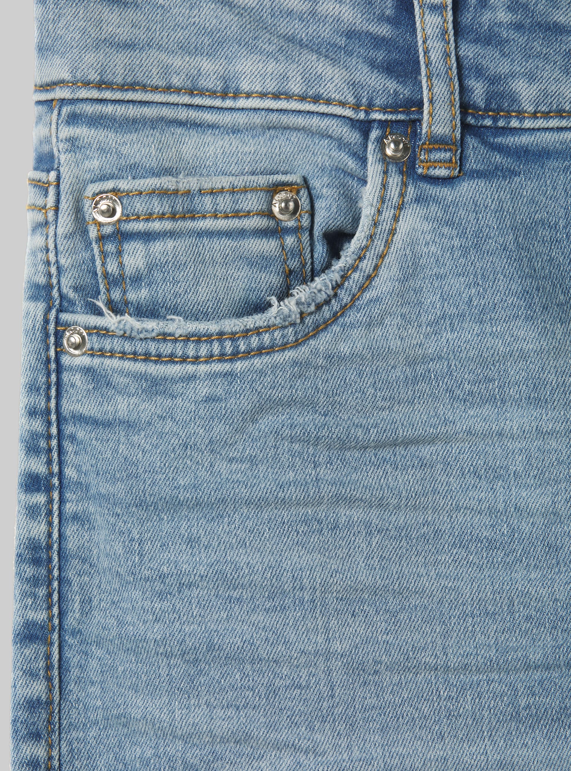 Jean super skinny &agrave; taille haute, D007 LIGHT AZURE