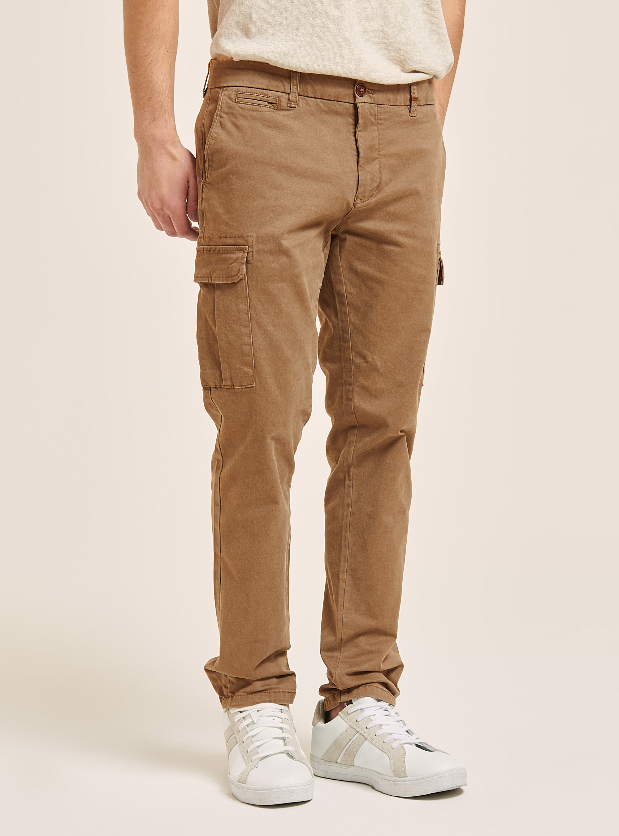 Cotton cargo chinos, TOBACCO