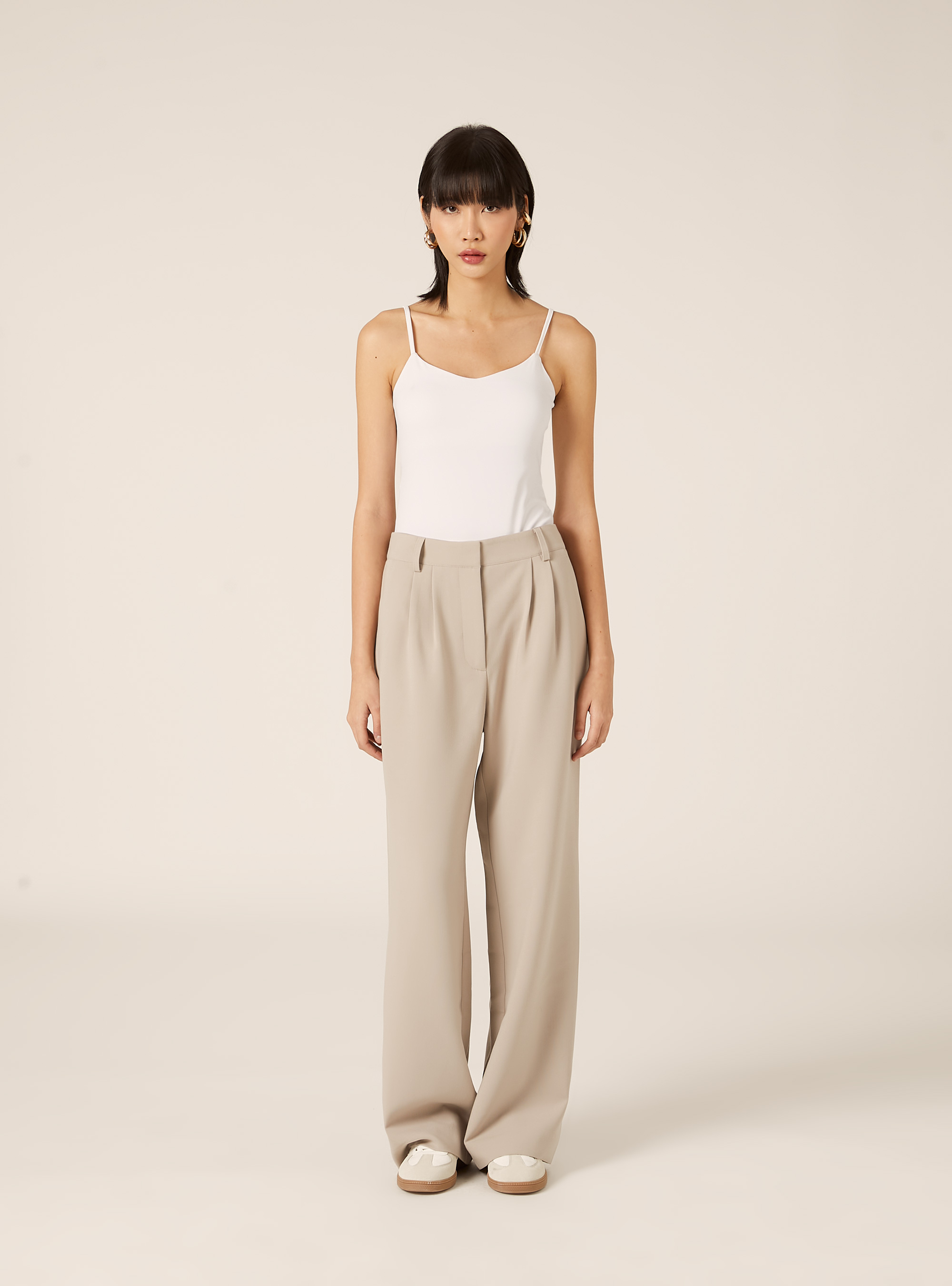 Body con bretelle sottili, WH3 WHITE