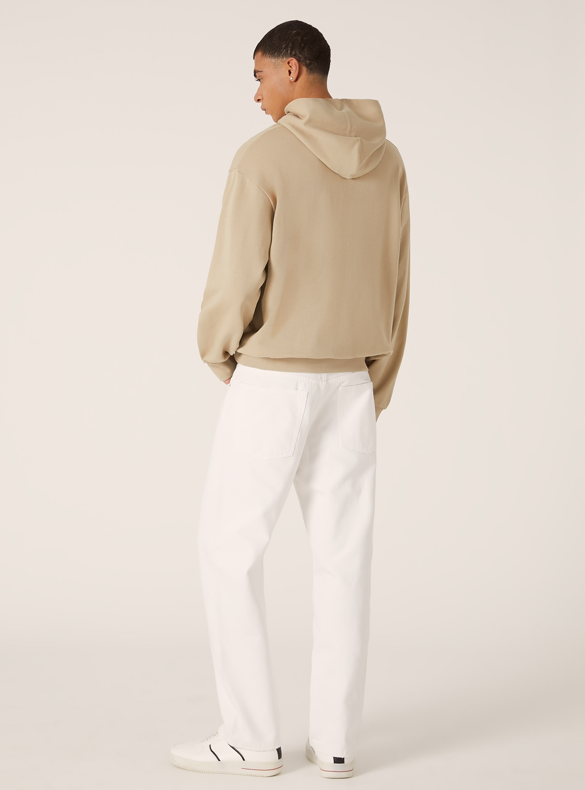 Felpa boxy fit con cappuccio, BG2 BEIGE MEDIUM