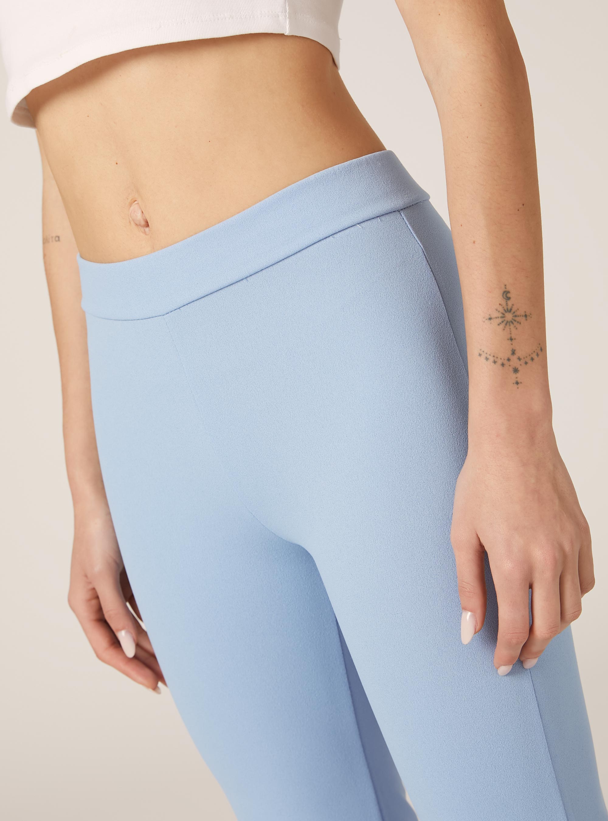 Pantalon legging &eacute;vas&eacute;, AZ2 AZURE MEDIUM