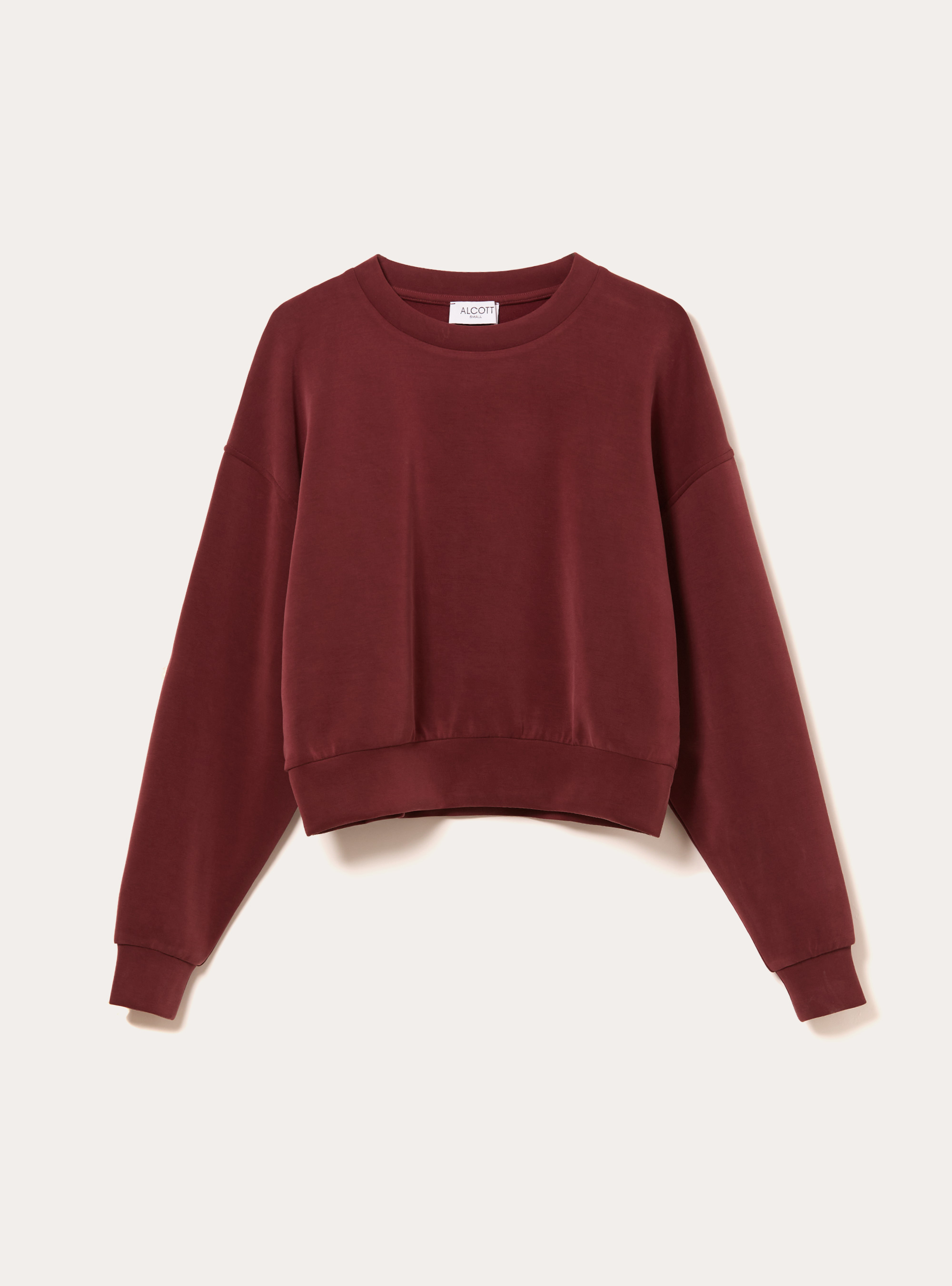 Soft touch sweatshirt, BO1 BORDEAUX DARK
